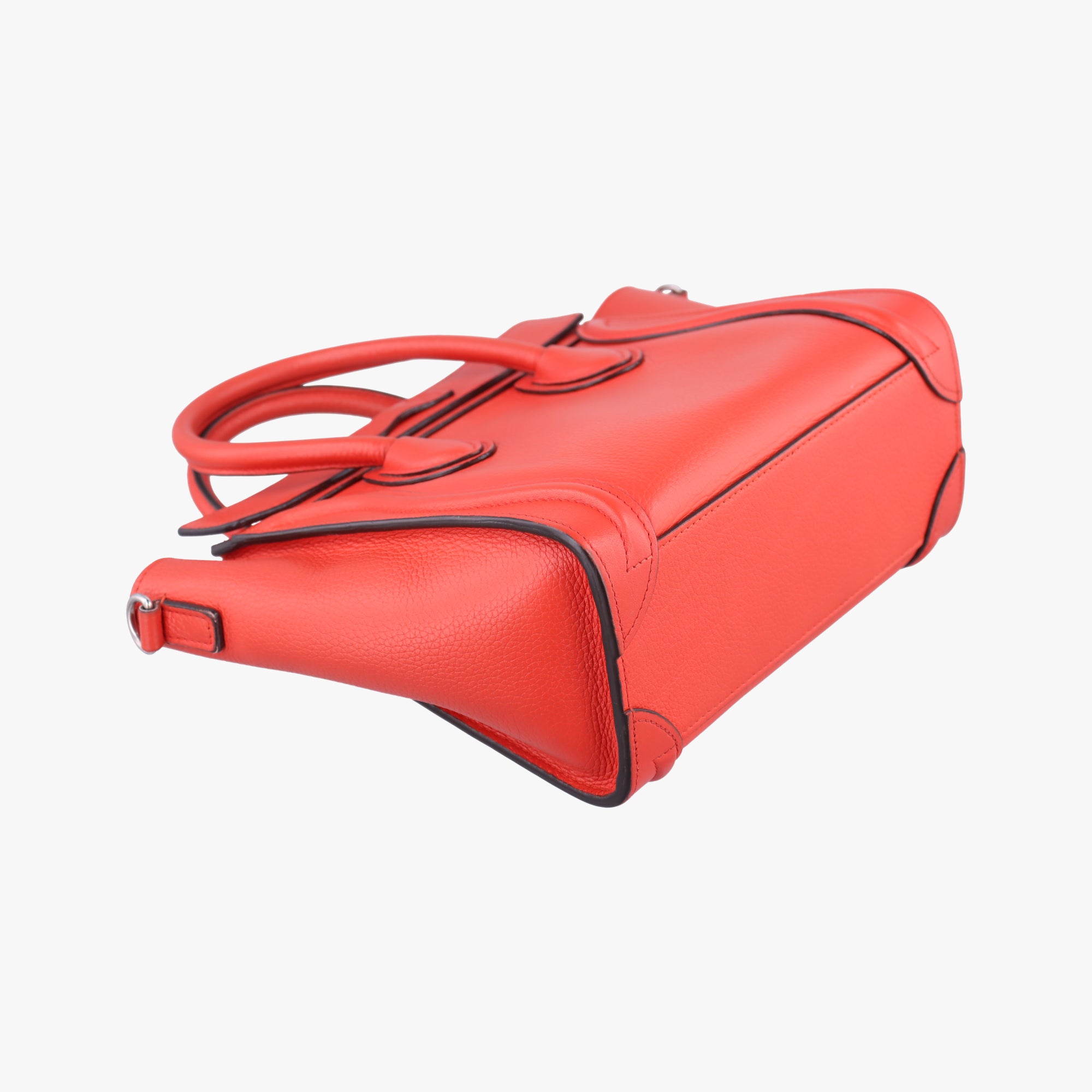 Vintage Celine luggage nano shopper Red leather  shoulderbag | stylenewstar