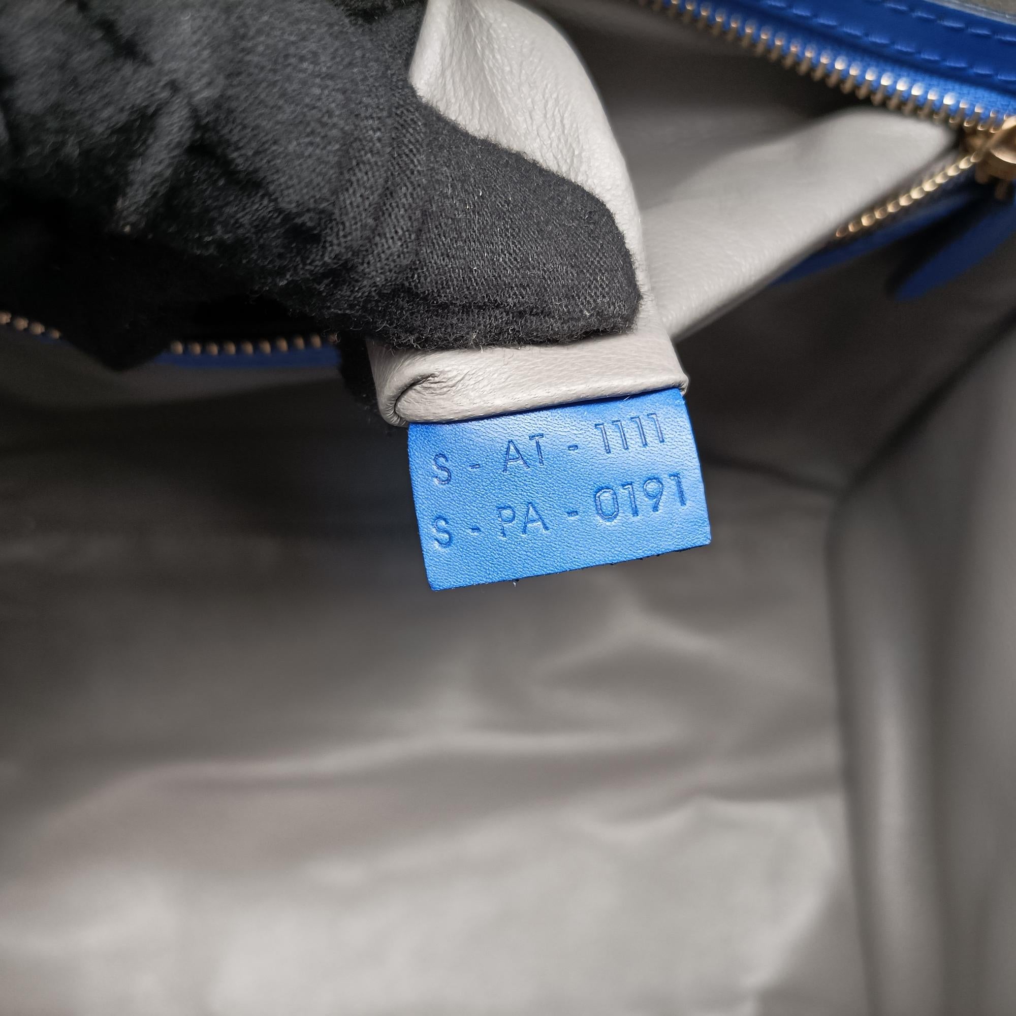 Vintage Celine Luggage Mini Shopper Blue Leather×suede  handbag | stylenewstar