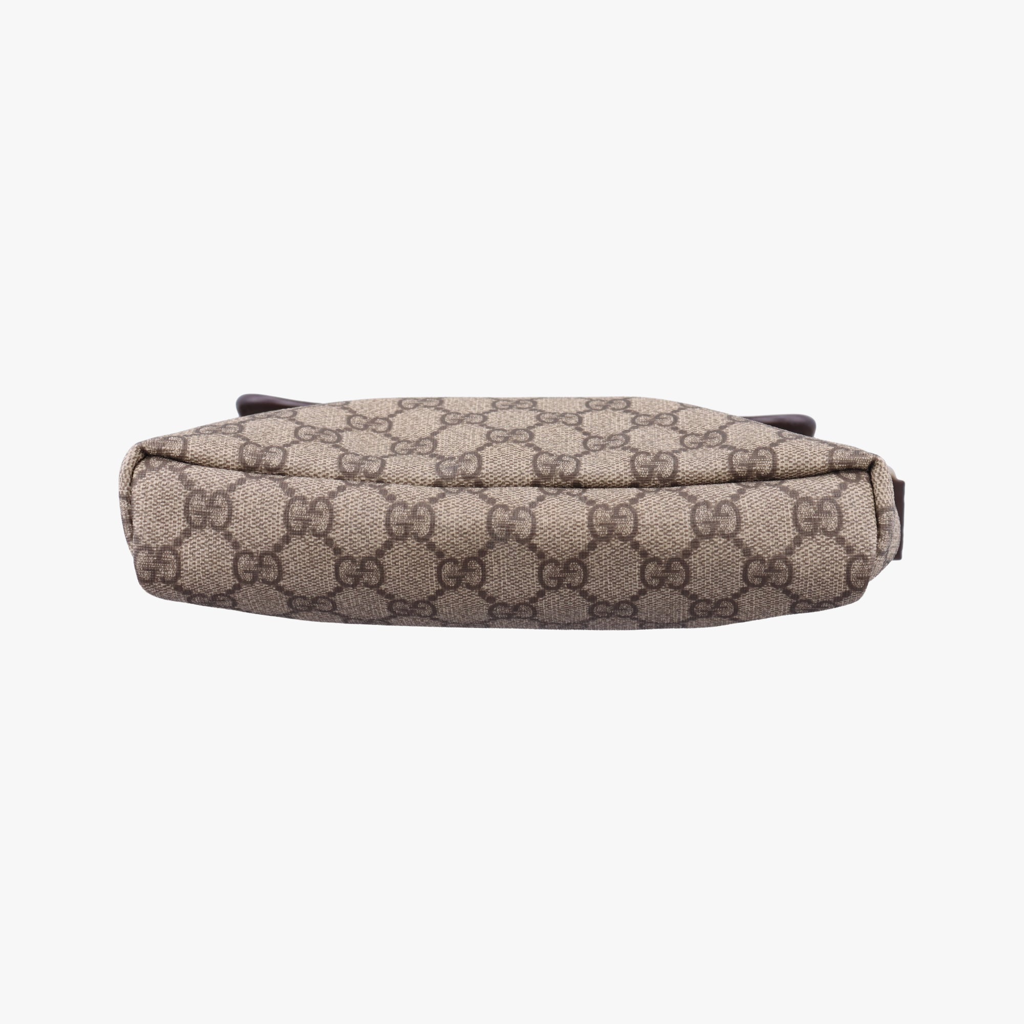 Pre-owned Gucci GG Plus GG Supreme Beige x Brown PVC coated canvas  shoulderbag | stylenewstar