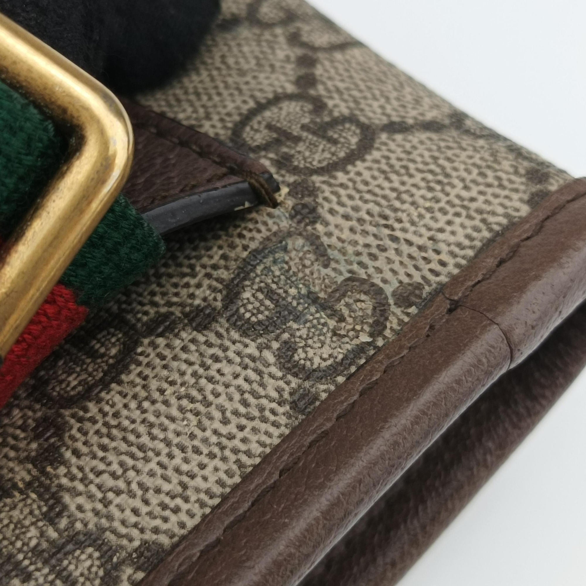 Pre-owned Gucci NEO VINTAGE GG Supreme Brown PVC coated canvas×Leather 493930 shoulderbag | stylenewstar