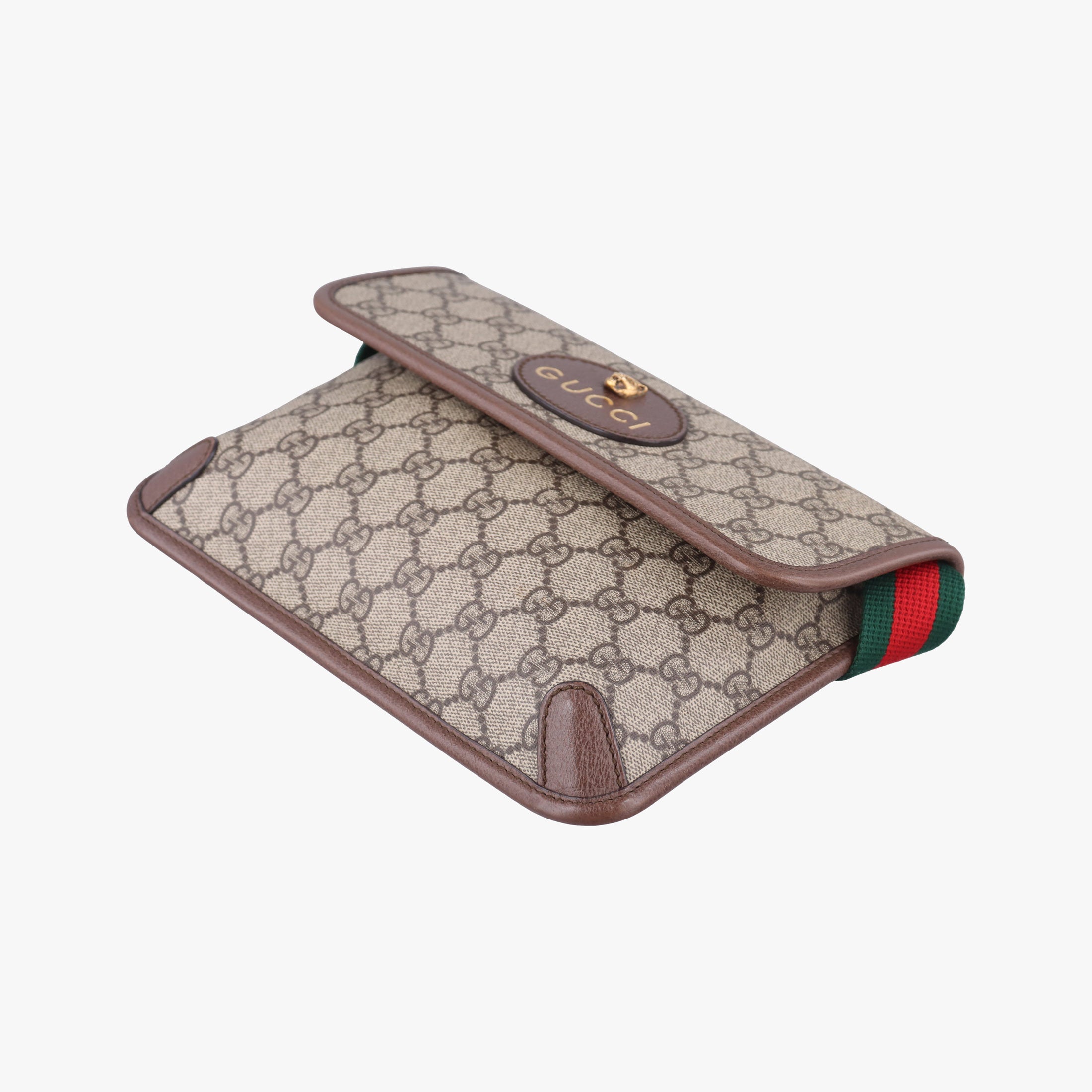 Pre-owned Gucci NEO VINTAGE GG Supreme Brown PVC coated canvas×Leather 493930 shoulderbag | stylenewstar
