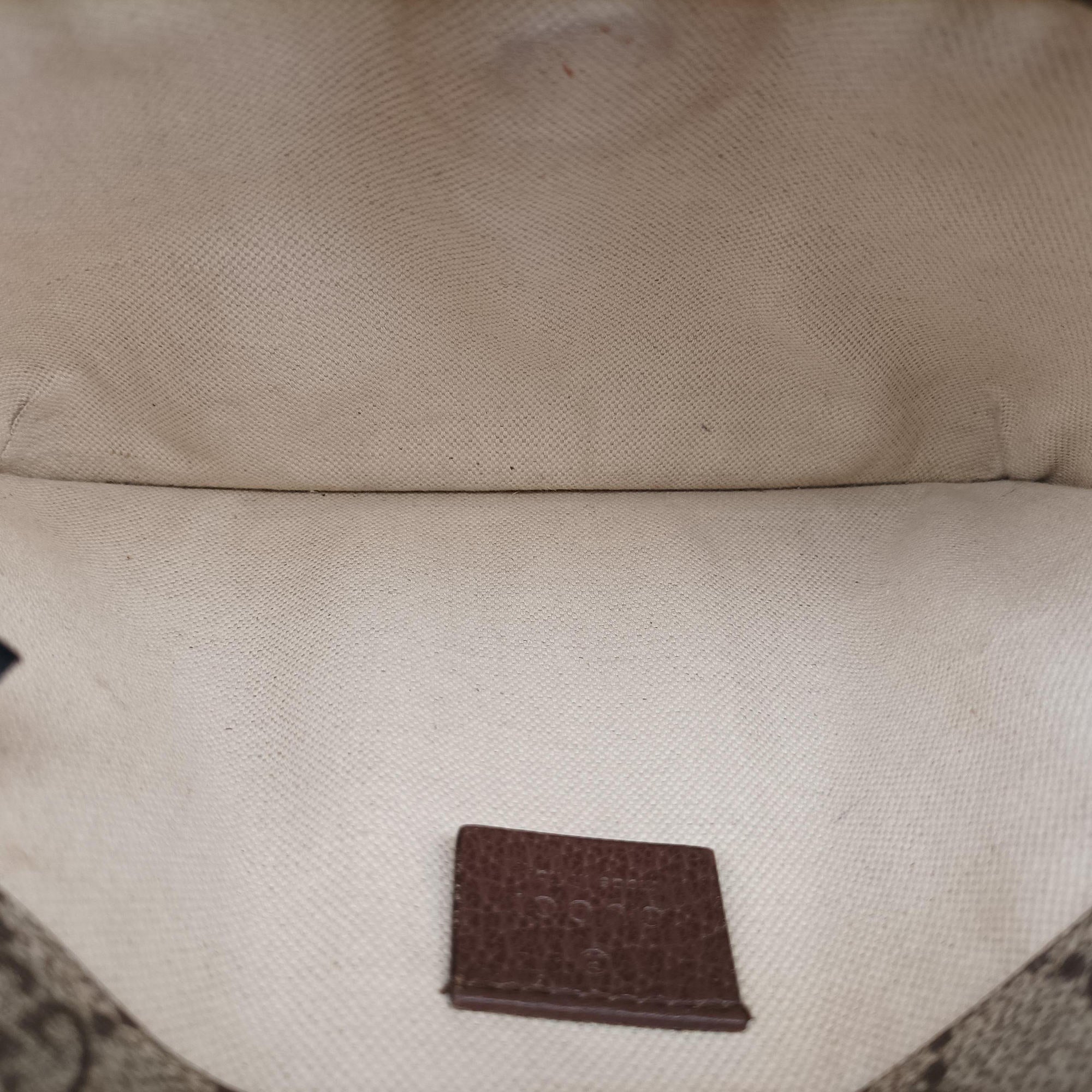 Pre-owned Gucci NEO VINTAGE GG Supreme Brown PVC coated canvas×Leather 493930 shoulderbag | stylenewstar