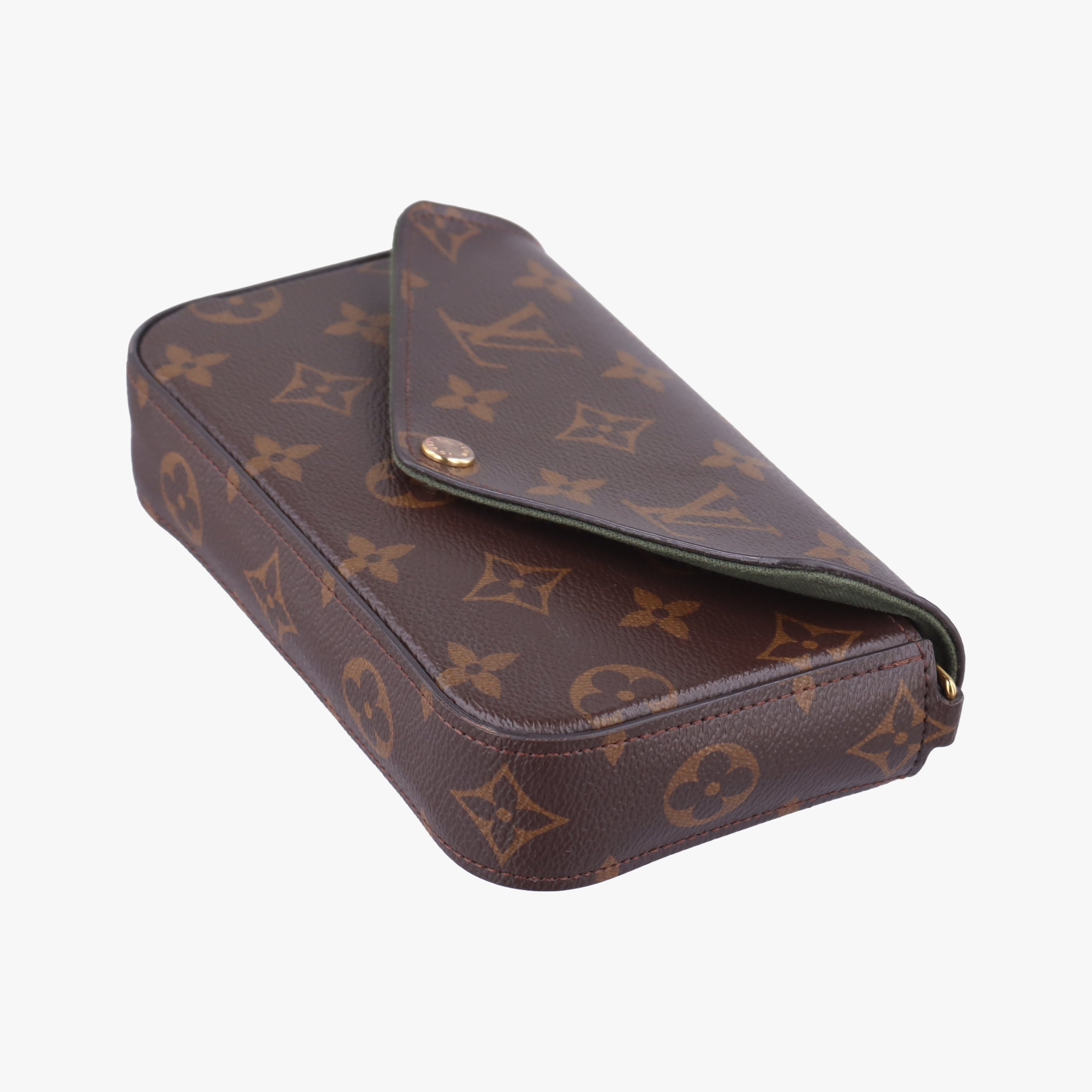 Pre-owned Louis Vuitton Multi Pochette FeLICIE Brown×KHAKI Monogram Canvas M80091 shoulderbag | stylenewstar