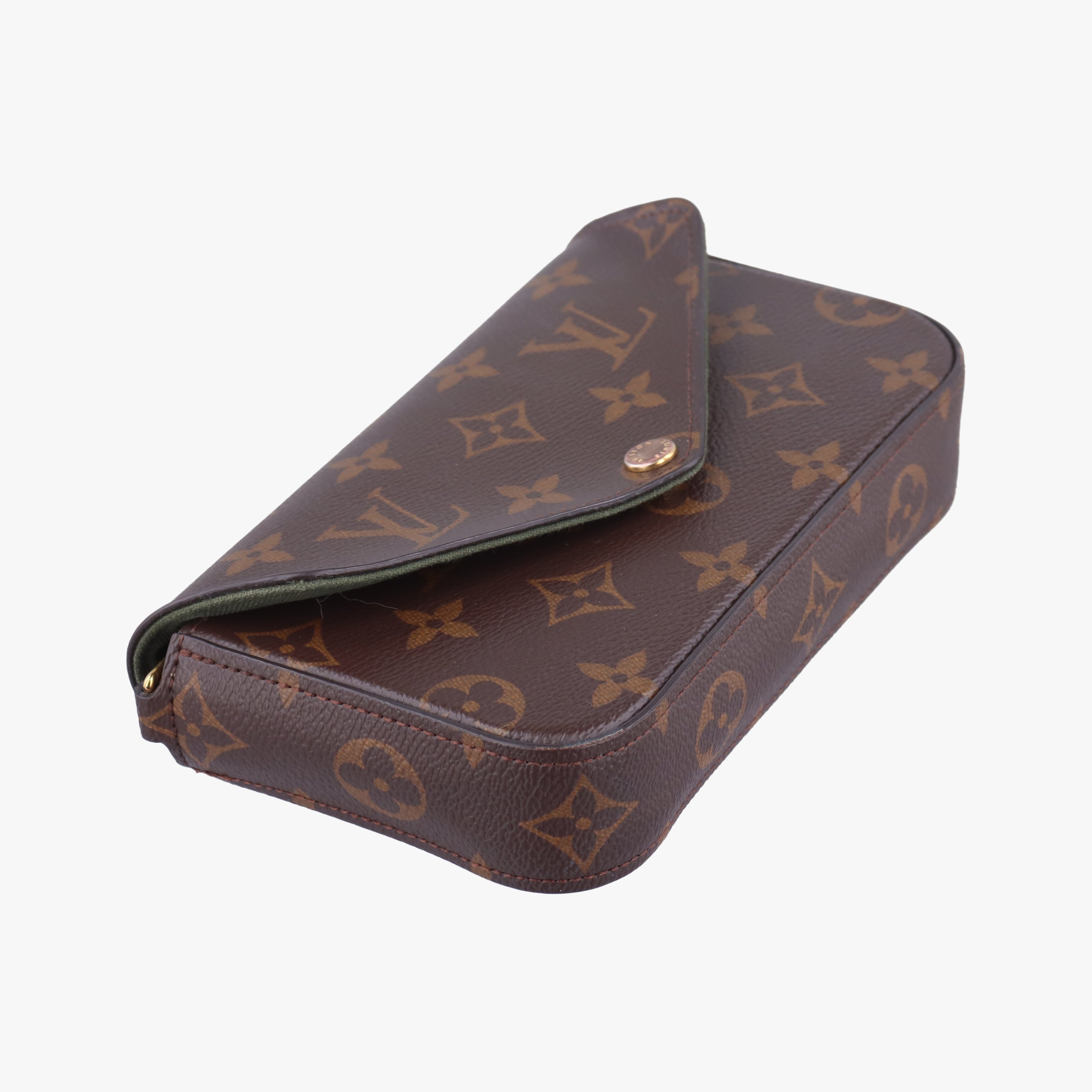 Pre-owned Louis Vuitton Multi Pochette FeLICIE Brown×KHAKI Monogram Canvas M80091 shoulderbag | stylenewstar