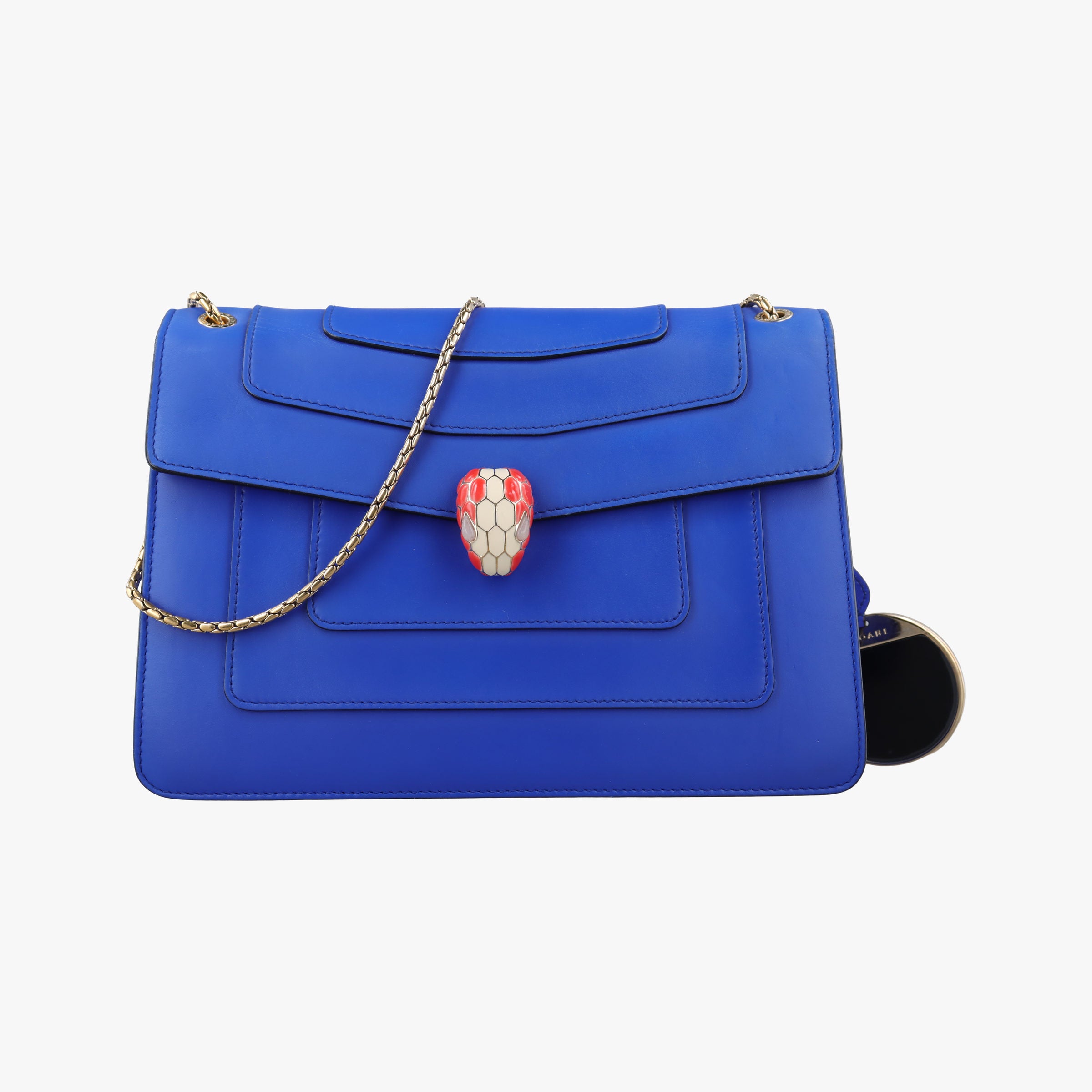 Pre-owned Bvlgari SERPENTI FOREVER Blue leather  shoulderbag | stylenewstar