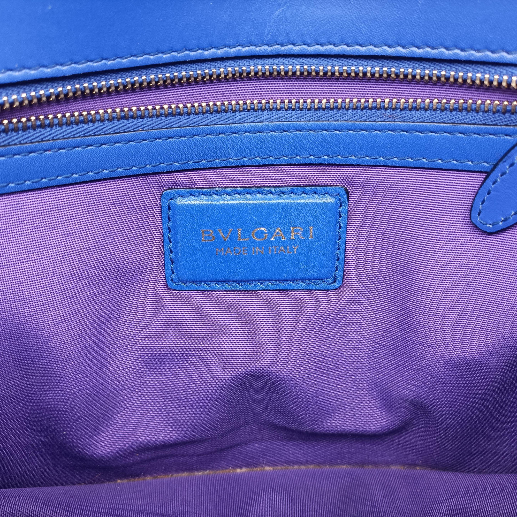 Pre-owned Bvlgari SERPENTI FOREVER Blue leather  shoulderbag | stylenewstar