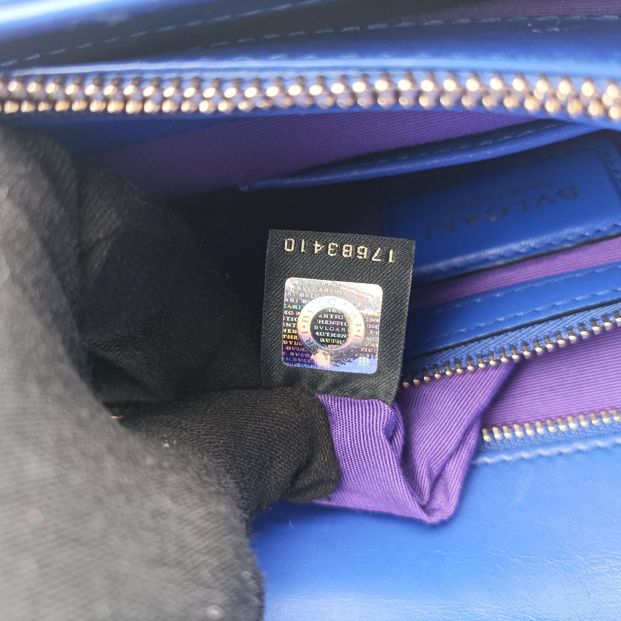 Pre-owned Bvlgari SERPENTI FOREVER Blue leather  shoulderbag | stylenewstar