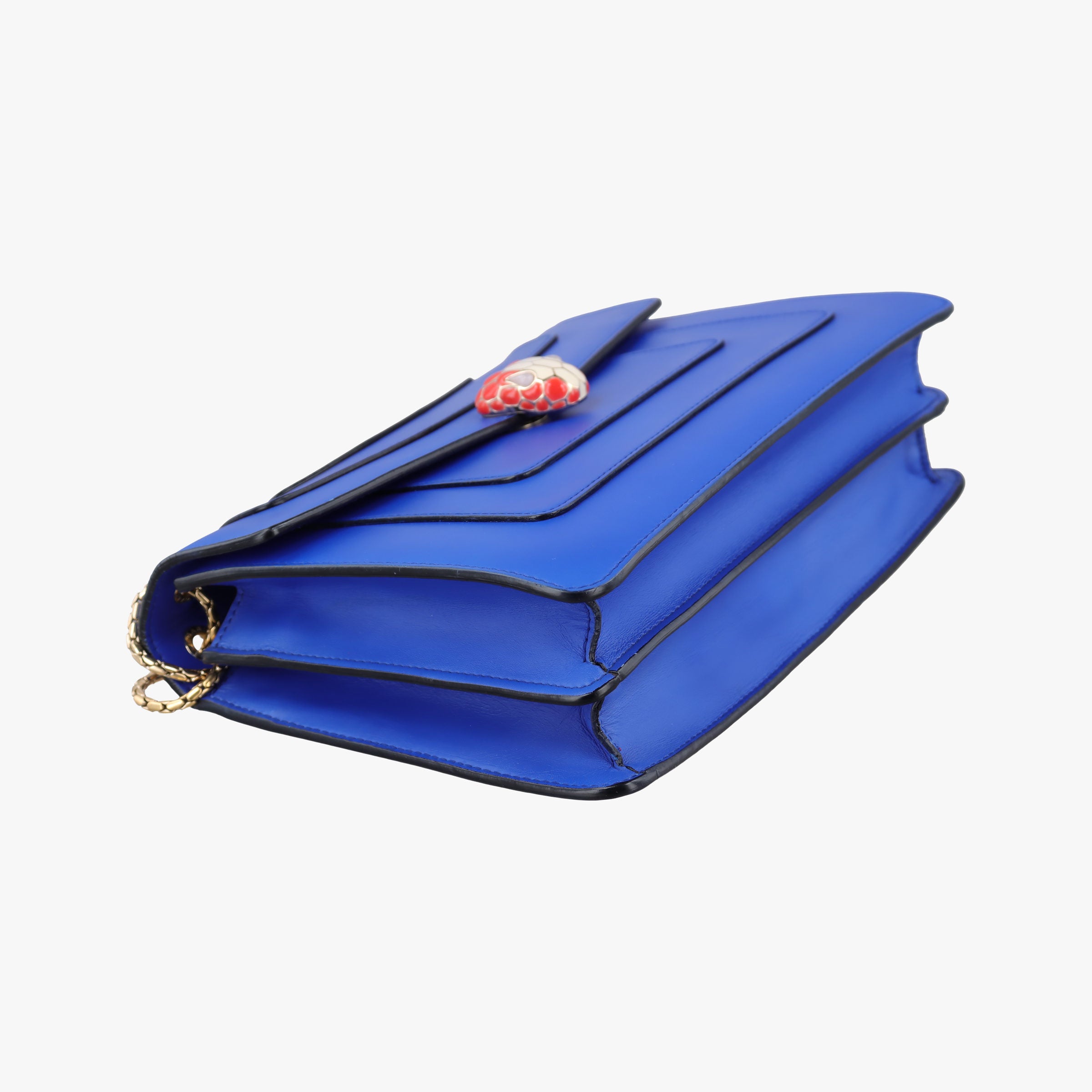 Pre-owned Bvlgari SERPENTI FOREVER Blue leather  shoulderbag | stylenewstar