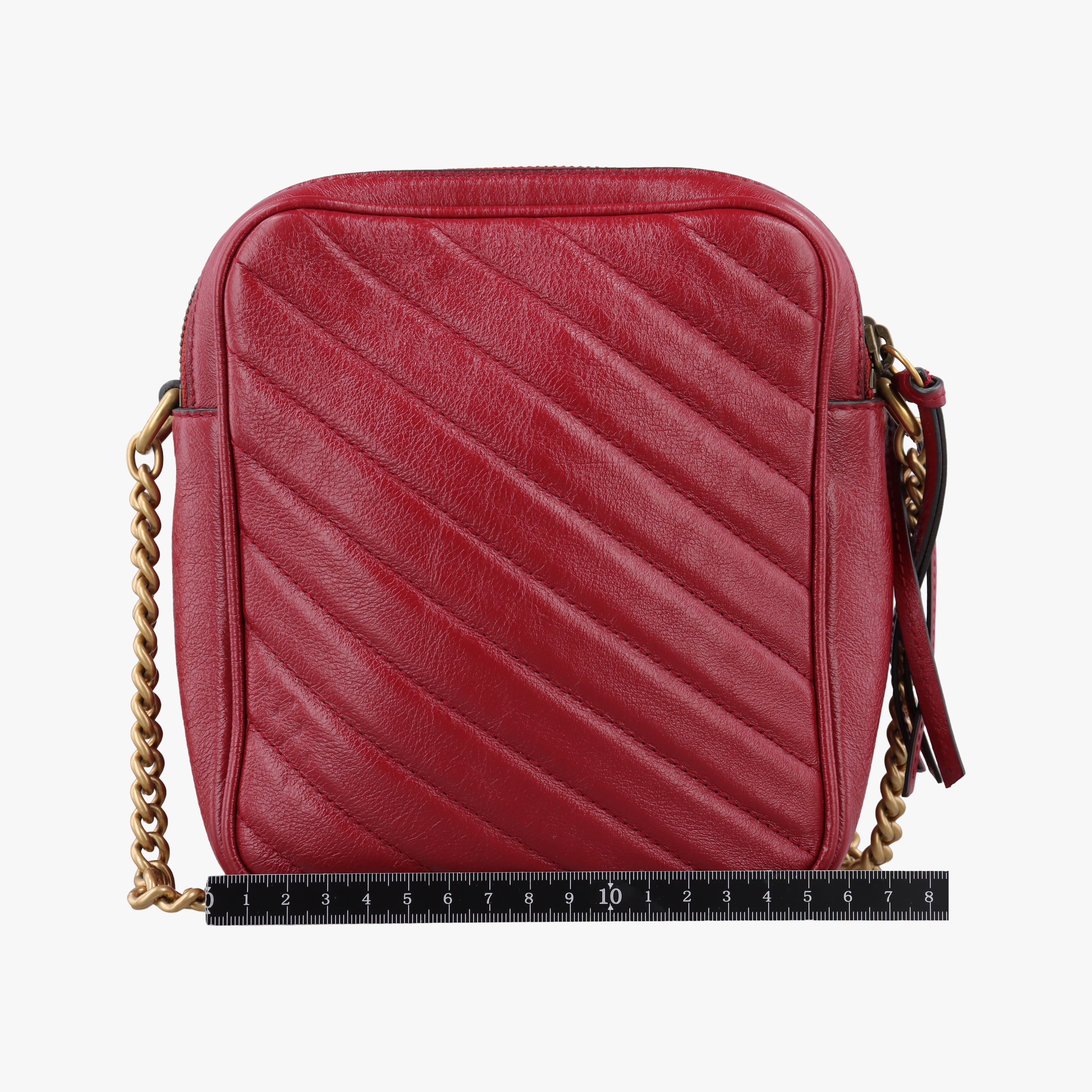 Secondhand Gucci GG Marmont Red Leather 550155 shoulderbag | stylenewstar