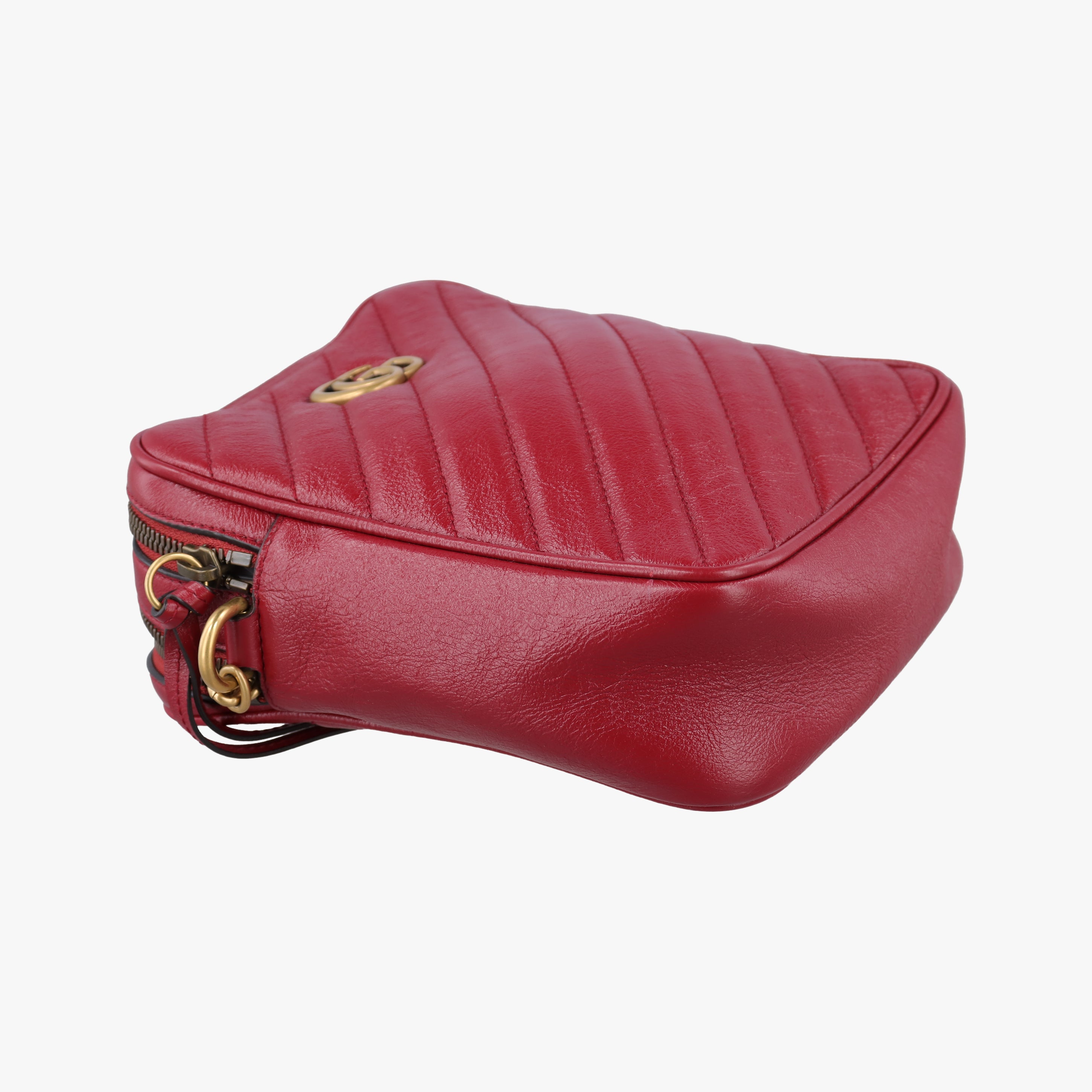 Secondhand Gucci GG Marmont Red Leather 550155 shoulderbag | stylenewstar
