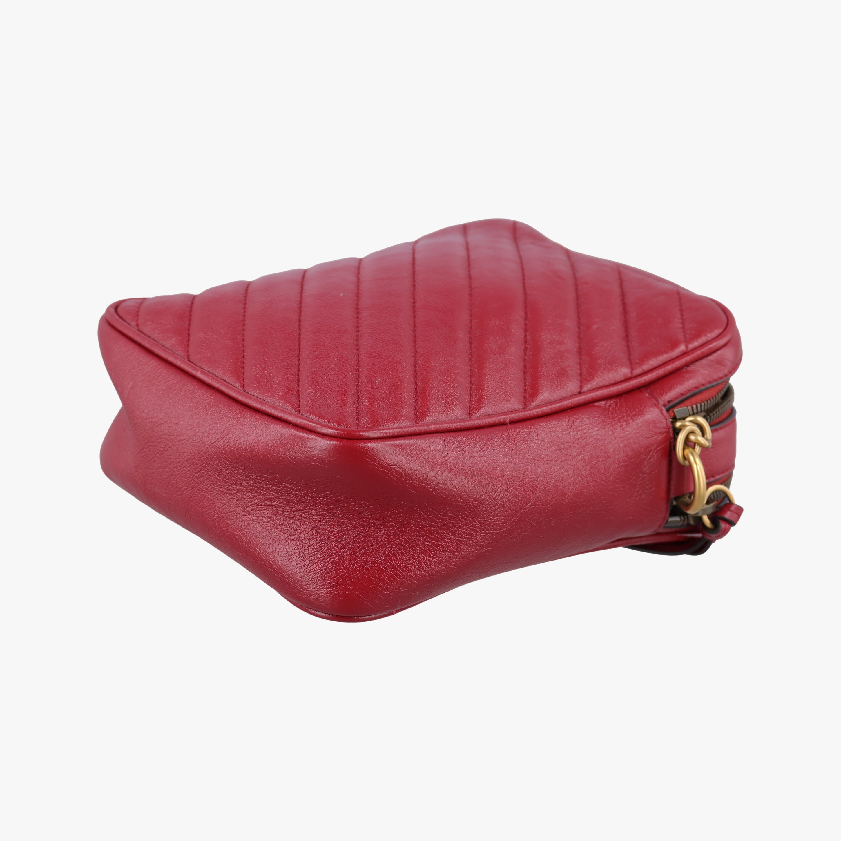 Secondhand Gucci GG Marmont Red Leather 550155 shoulderbag | stylenewstar