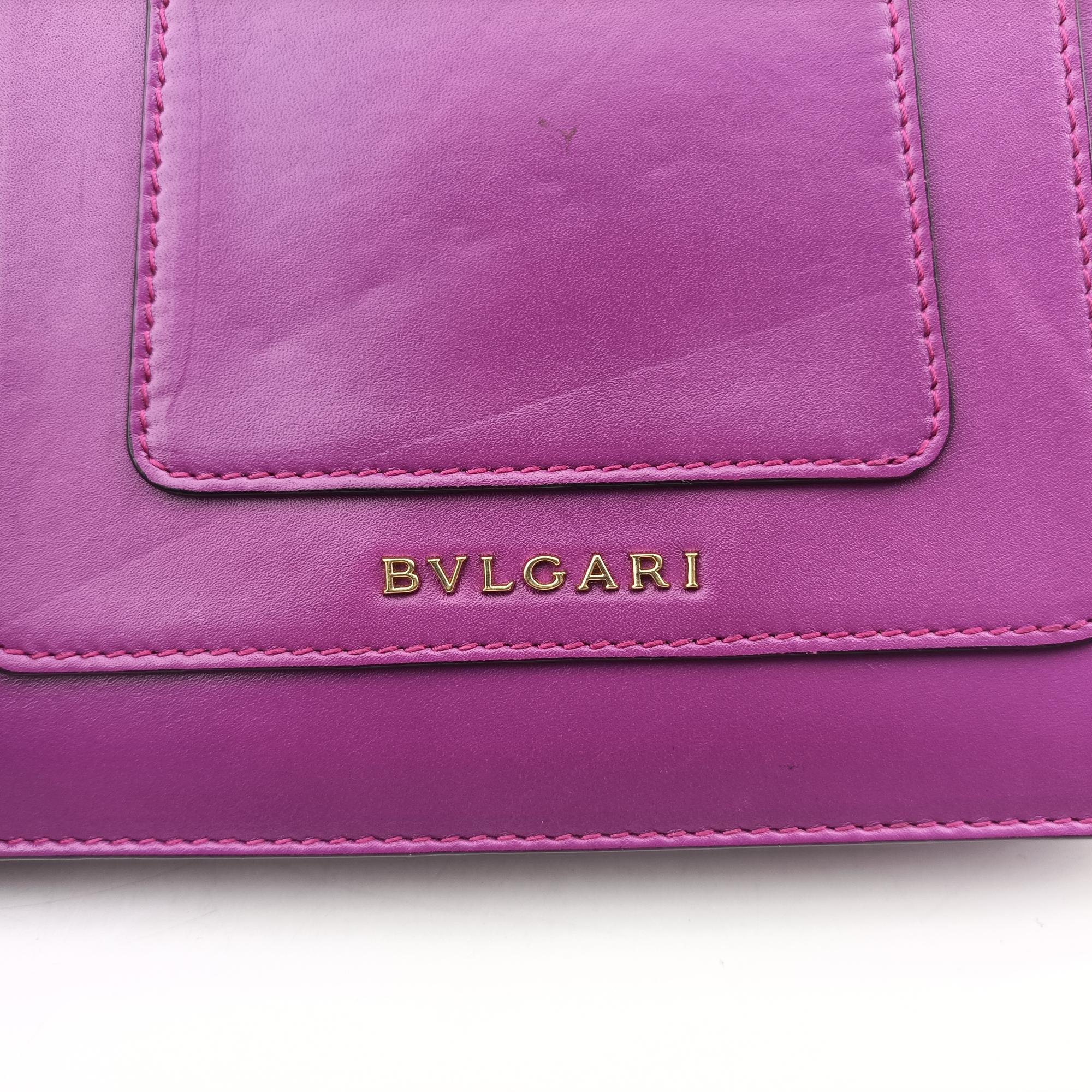 Pre-owned Bvlgari Serpenti Forever Purple Leather  shoulderbag | stylenewstar
