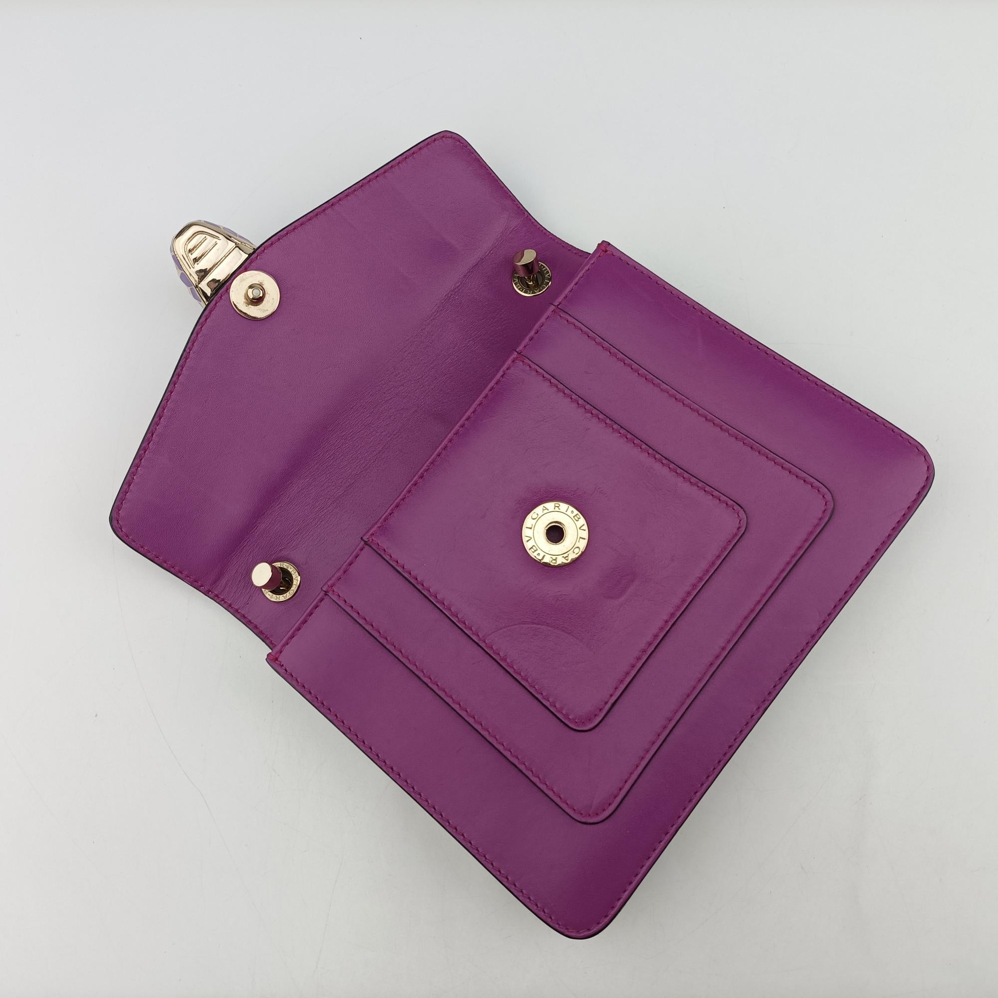 Pre-owned Bvlgari Serpenti Forever Purple Leather  shoulderbag | stylenewstar