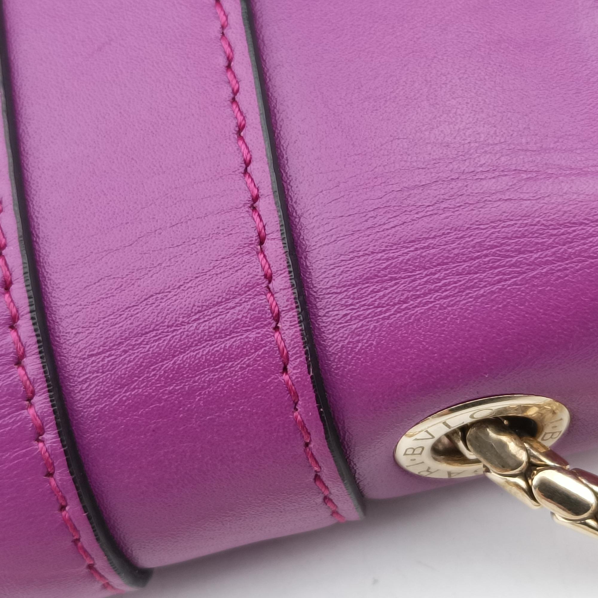 Pre-owned Bvlgari Serpenti Forever Purple Leather  shoulderbag | stylenewstar