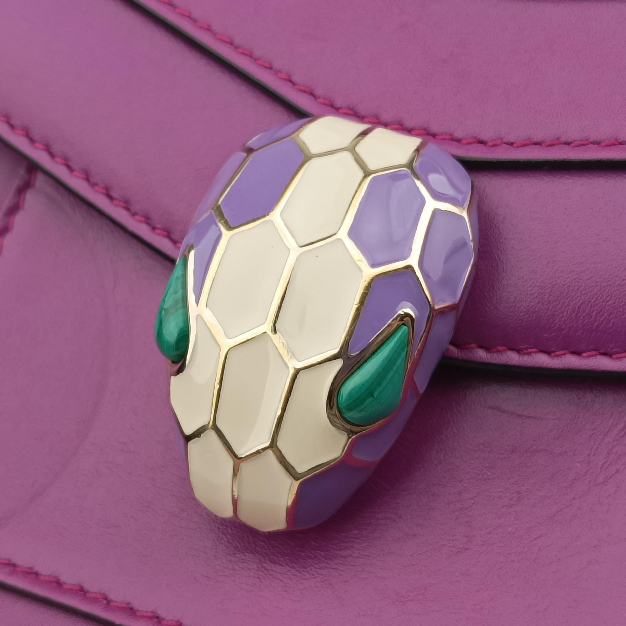 Pre-owned Bvlgari Serpenti Forever Purple Leather  shoulderbag | stylenewstar