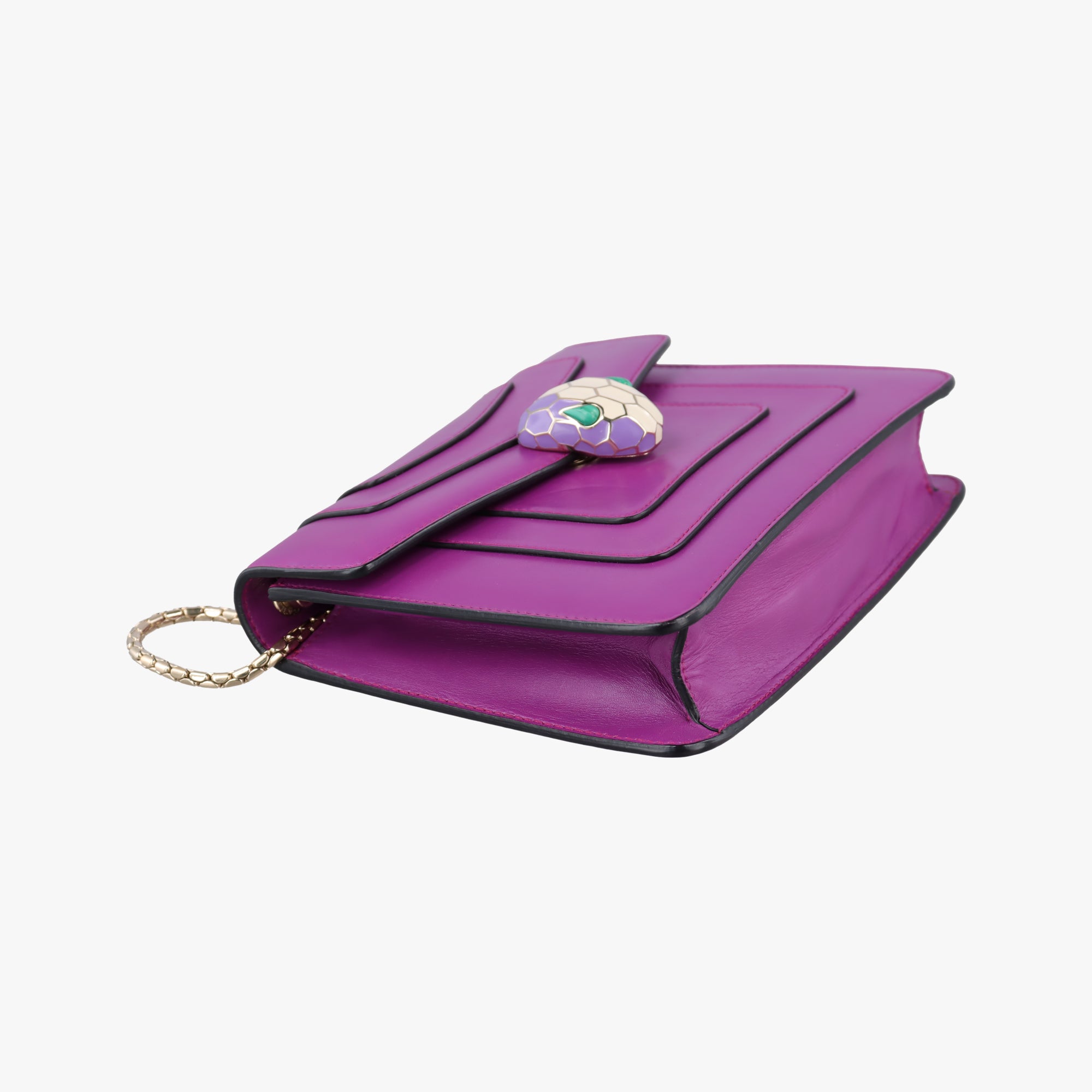 Pre-owned Bvlgari Serpenti Forever Purple Leather  shoulderbag | stylenewstar