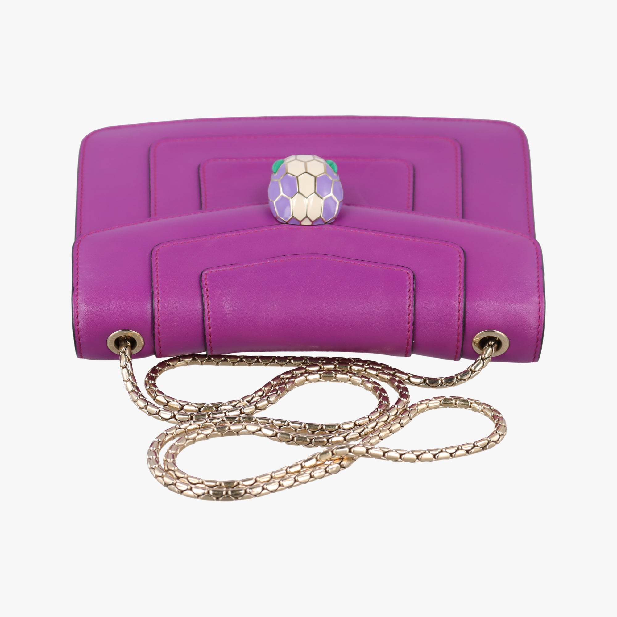 Pre-owned Bvlgari Serpenti Forever Purple Leather  shoulderbag | stylenewstar