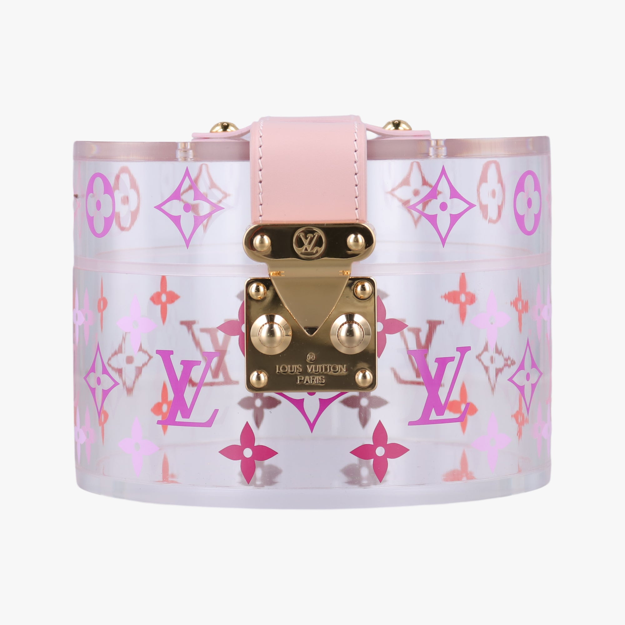 Secondhand Louis Vuitton Boite Scott Trunk Jewelry Makeup Box Pink×multicolor Plexiglass GI0362 vanitybag | stylenewstar
