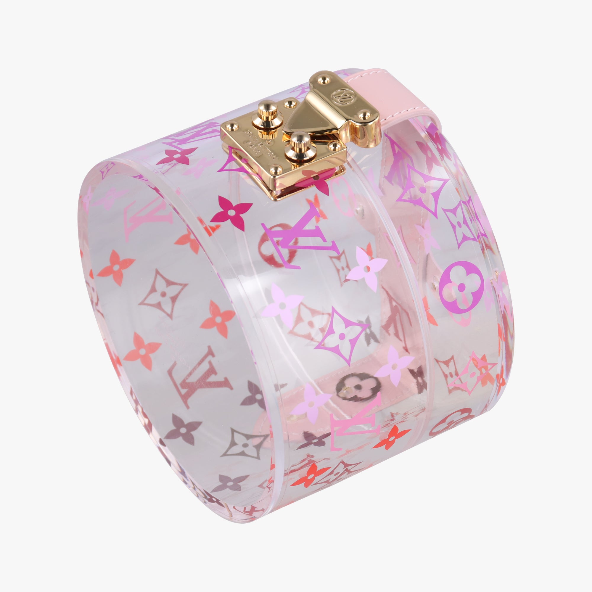 Secondhand Louis Vuitton Boite Scott Trunk Jewelry Makeup Box Pink×multicolor Plexiglass GI0362 vanitybag | stylenewstar