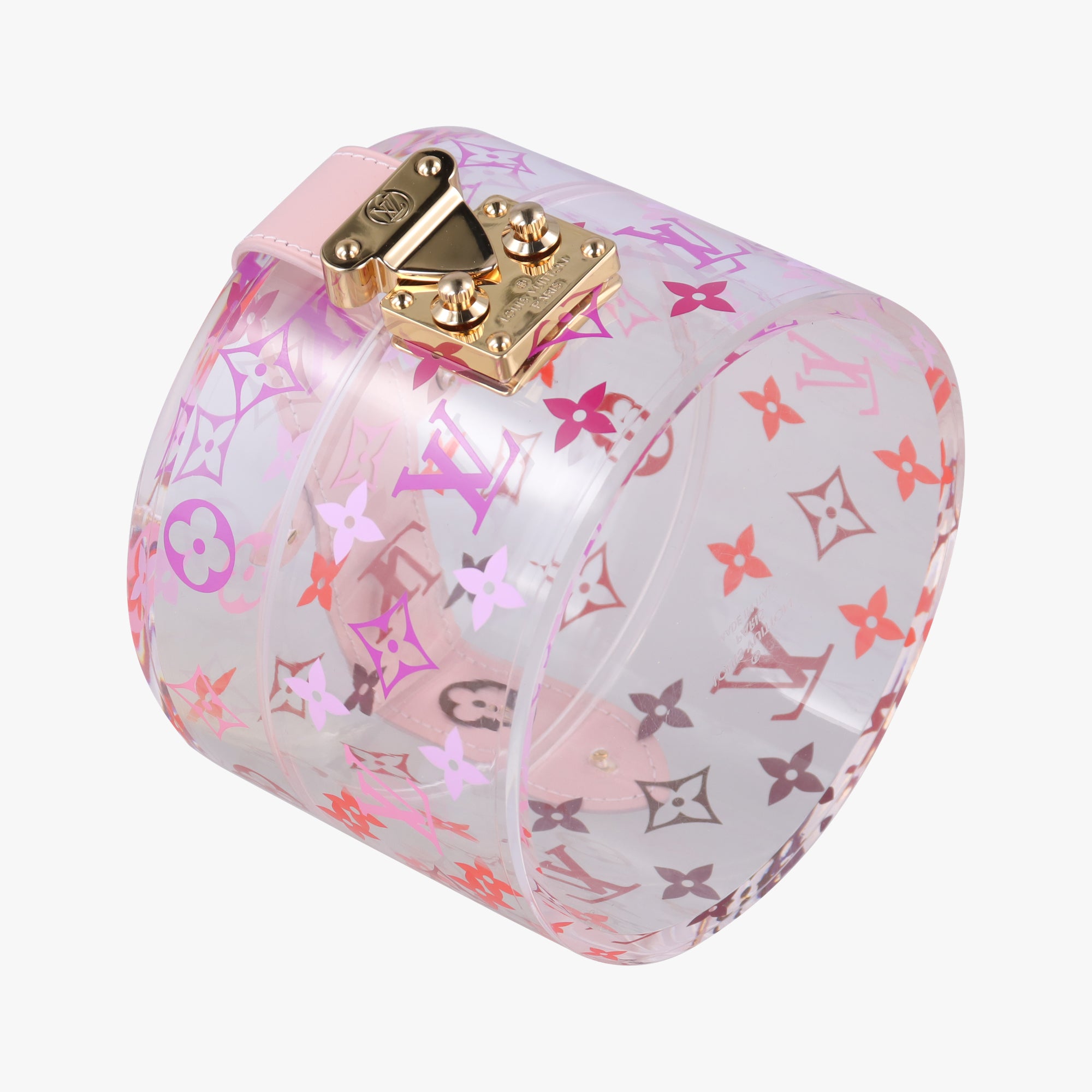 Secondhand Louis Vuitton Boite Scott Trunk Jewelry Makeup Box Pink×multicolor Plexiglass GI0362 vanitybag | stylenewstar