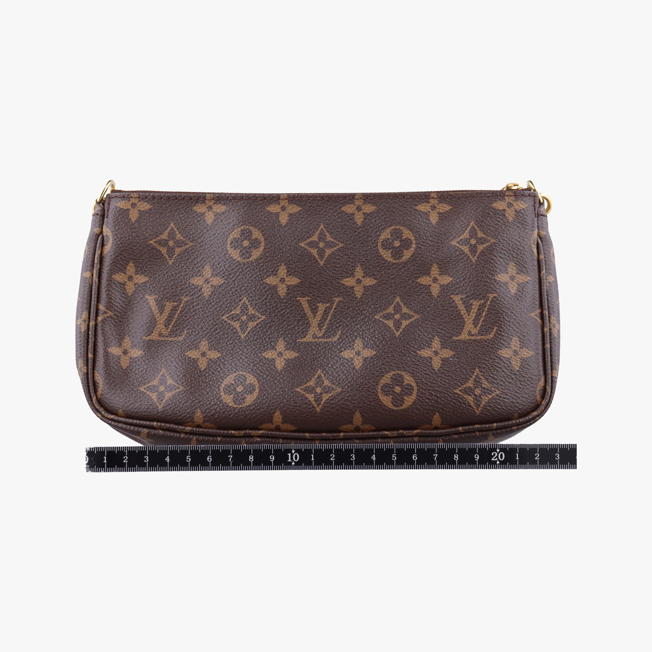 Vintage Louis Vuitton MULTI POCHETTE ACCESSOIRES MARRON×KHAKI Monogram Canvas M44840 shoulderbag | stylenewstar