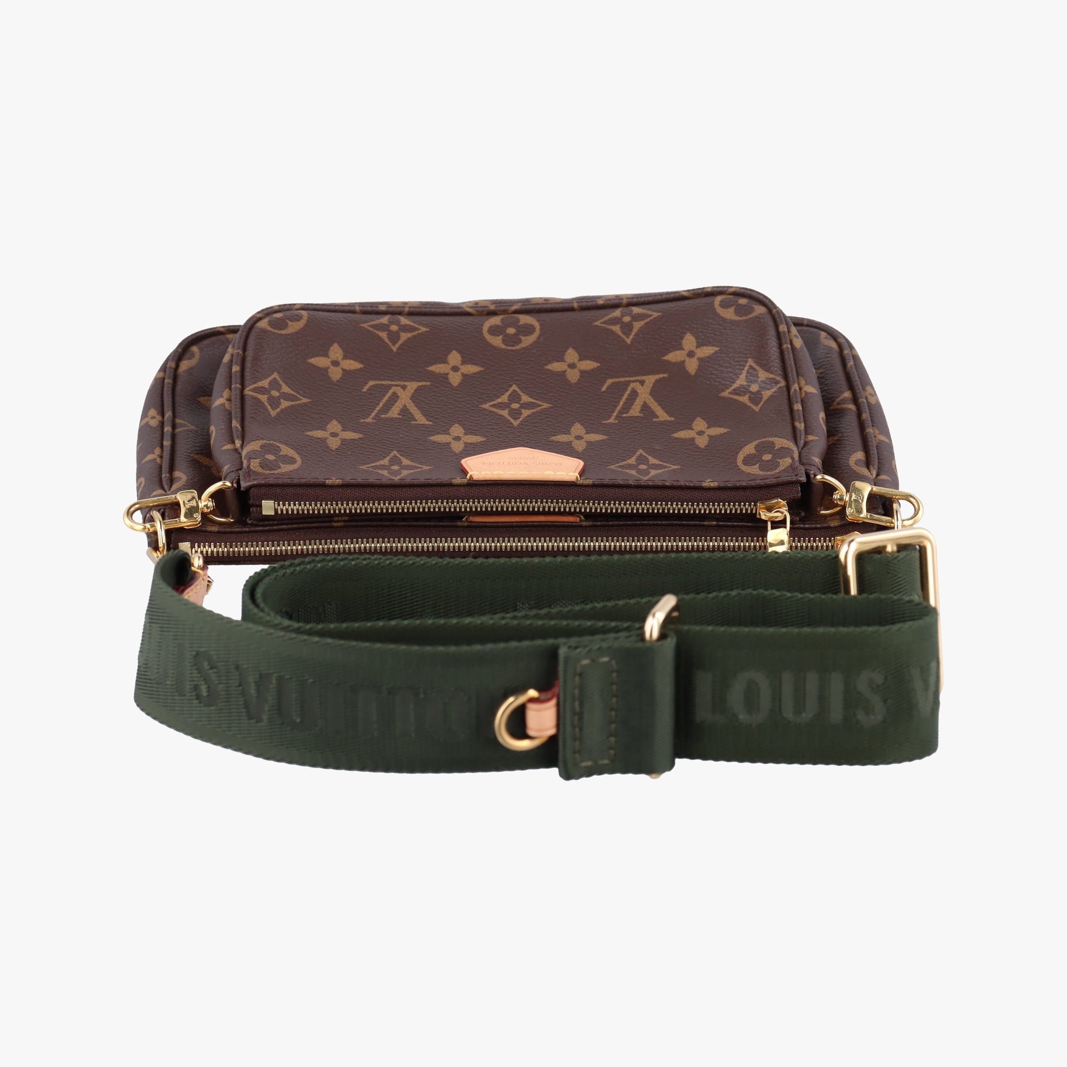 Vintage Louis Vuitton MULTI POCHETTE ACCESSOIRES MARRON×KHAKI Monogram Canvas M44840 shoulderbag | stylenewstar