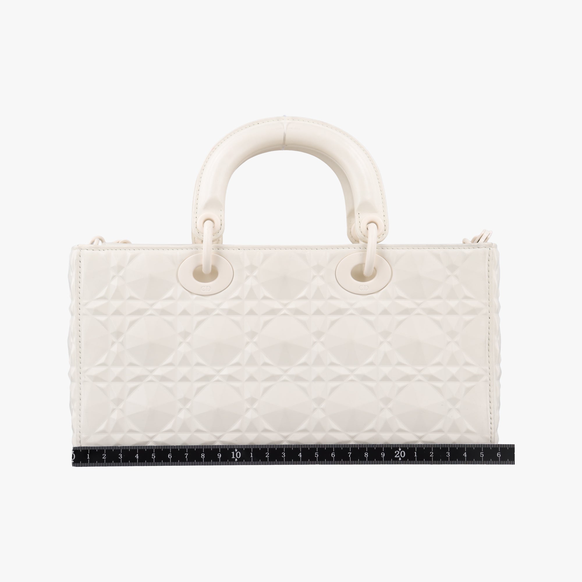 Pre-owned Christian Dior Lady D-Joy White leather  shoulderbag | stylenewstar