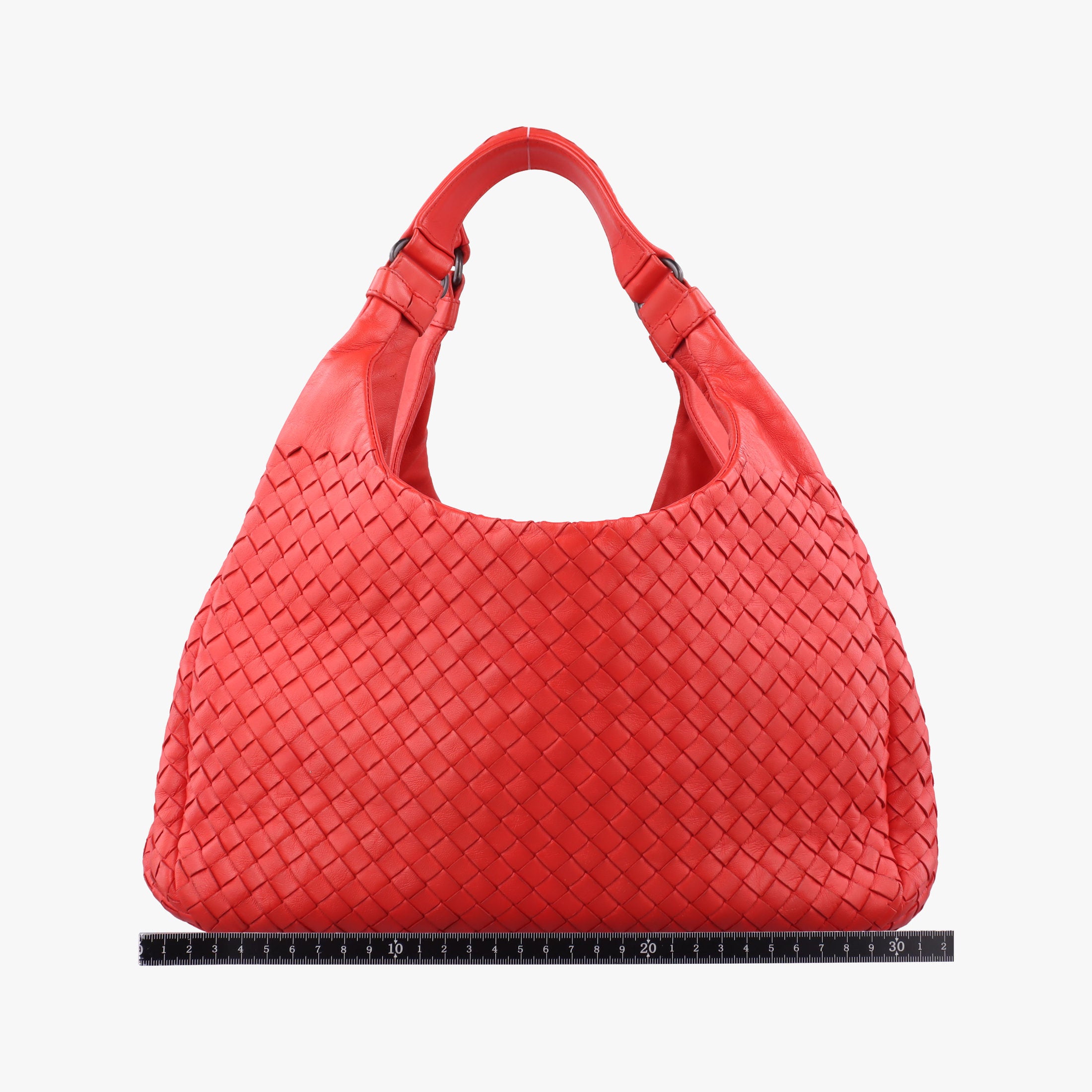 Pre-owned Bottega Veneta CAMPANA Intrecciato Red lambskin  handbag | stylenewstar