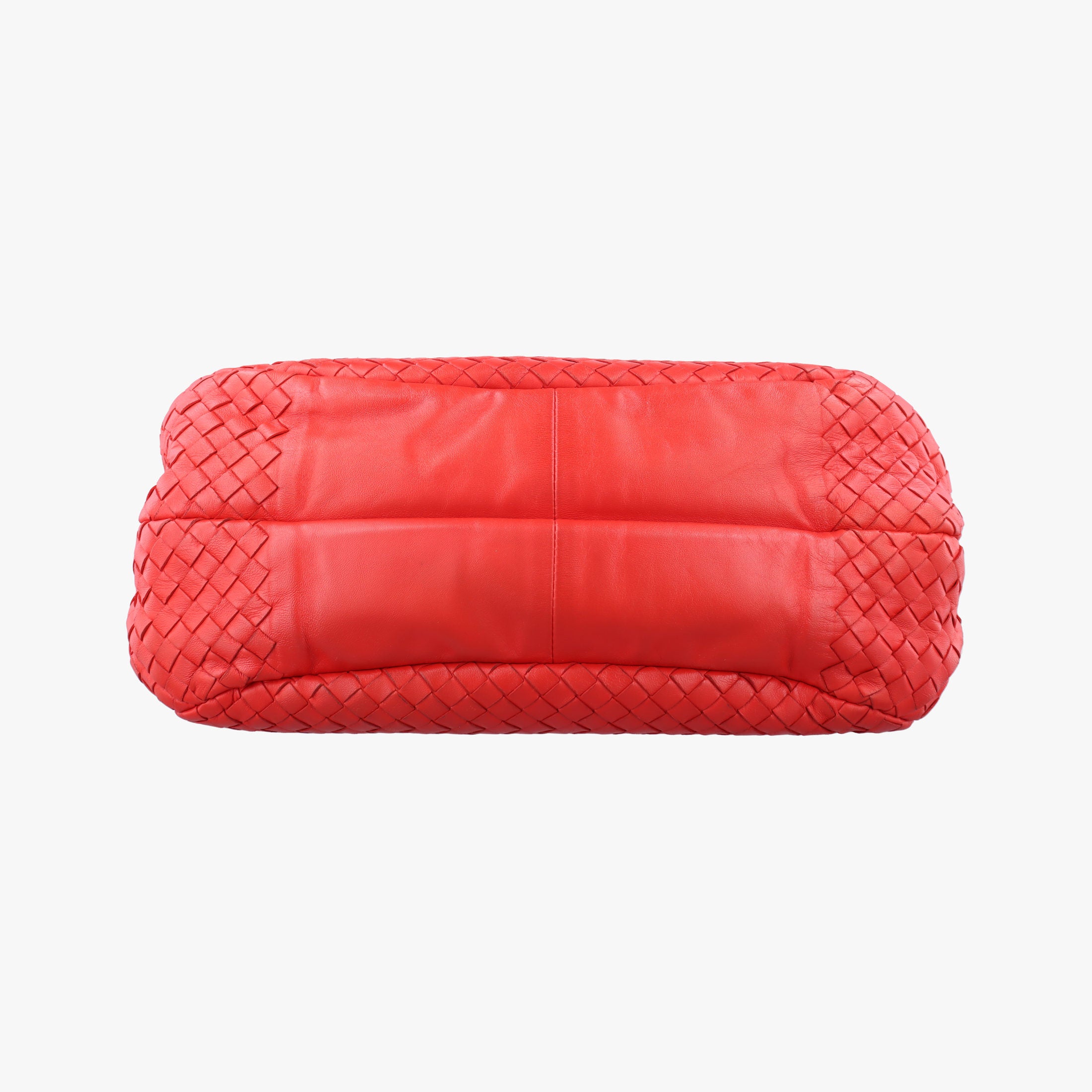 Pre-owned Bottega Veneta CAMPANA Intrecciato Red lambskin  handbag | stylenewstar