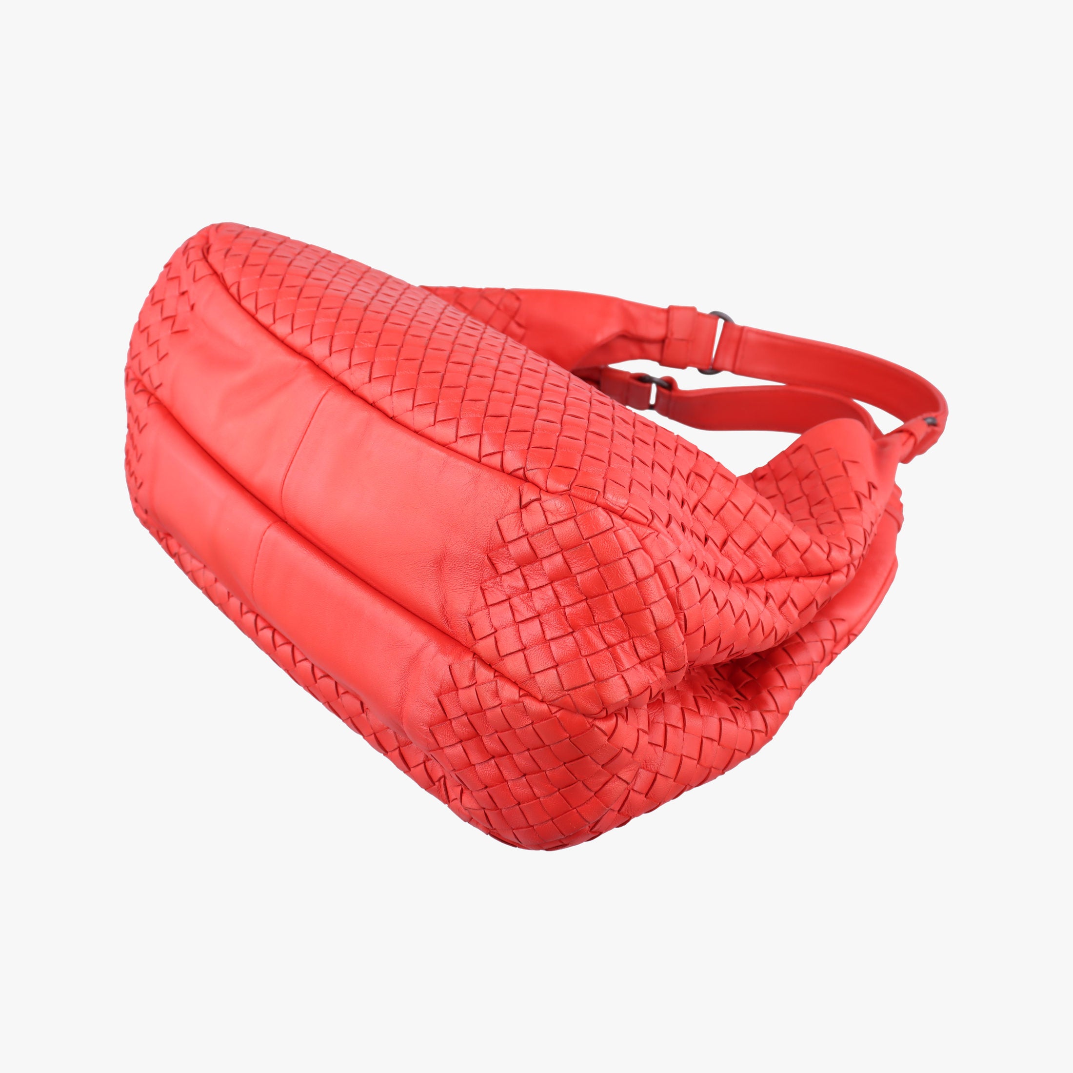 Pre-owned Bottega Veneta CAMPANA Intrecciato Red lambskin  handbag | stylenewstar
