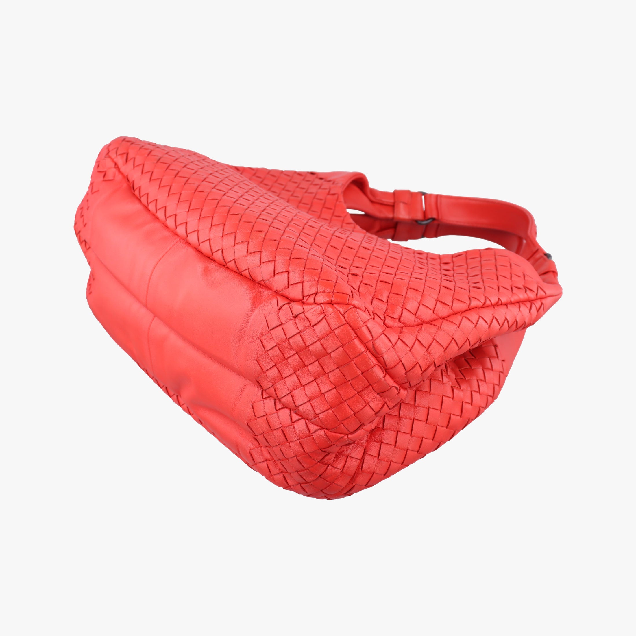 Pre-owned Bottega Veneta CAMPANA Intrecciato Red lambskin  handbag | stylenewstar