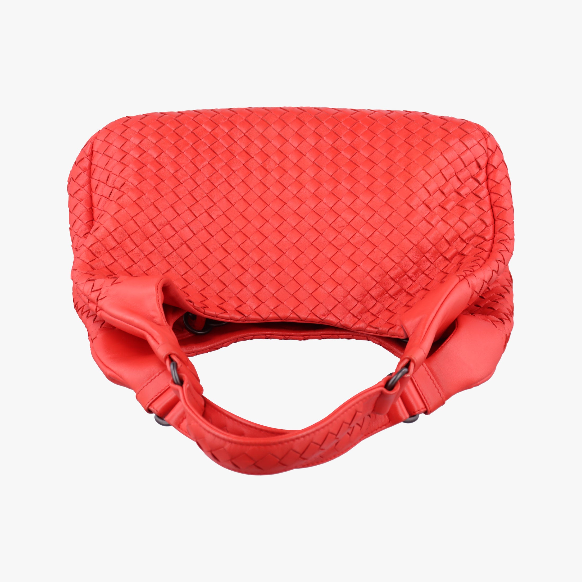 Pre-owned Bottega Veneta CAMPANA Intrecciato Red lambskin  handbag | stylenewstar