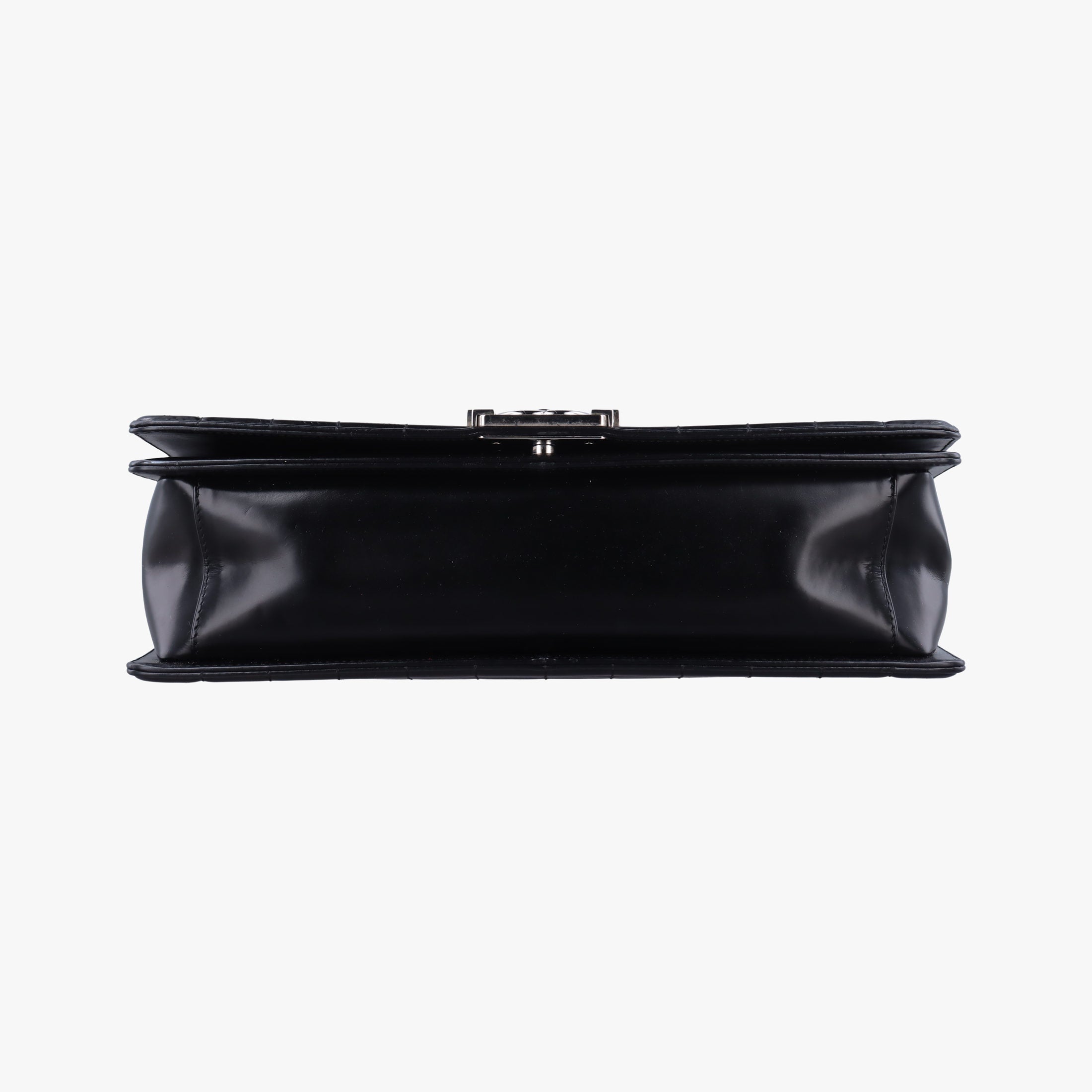 Pre-owned Chanel BOY CHANEL Black Patent A67021 shoulderbag | stylenewstar
