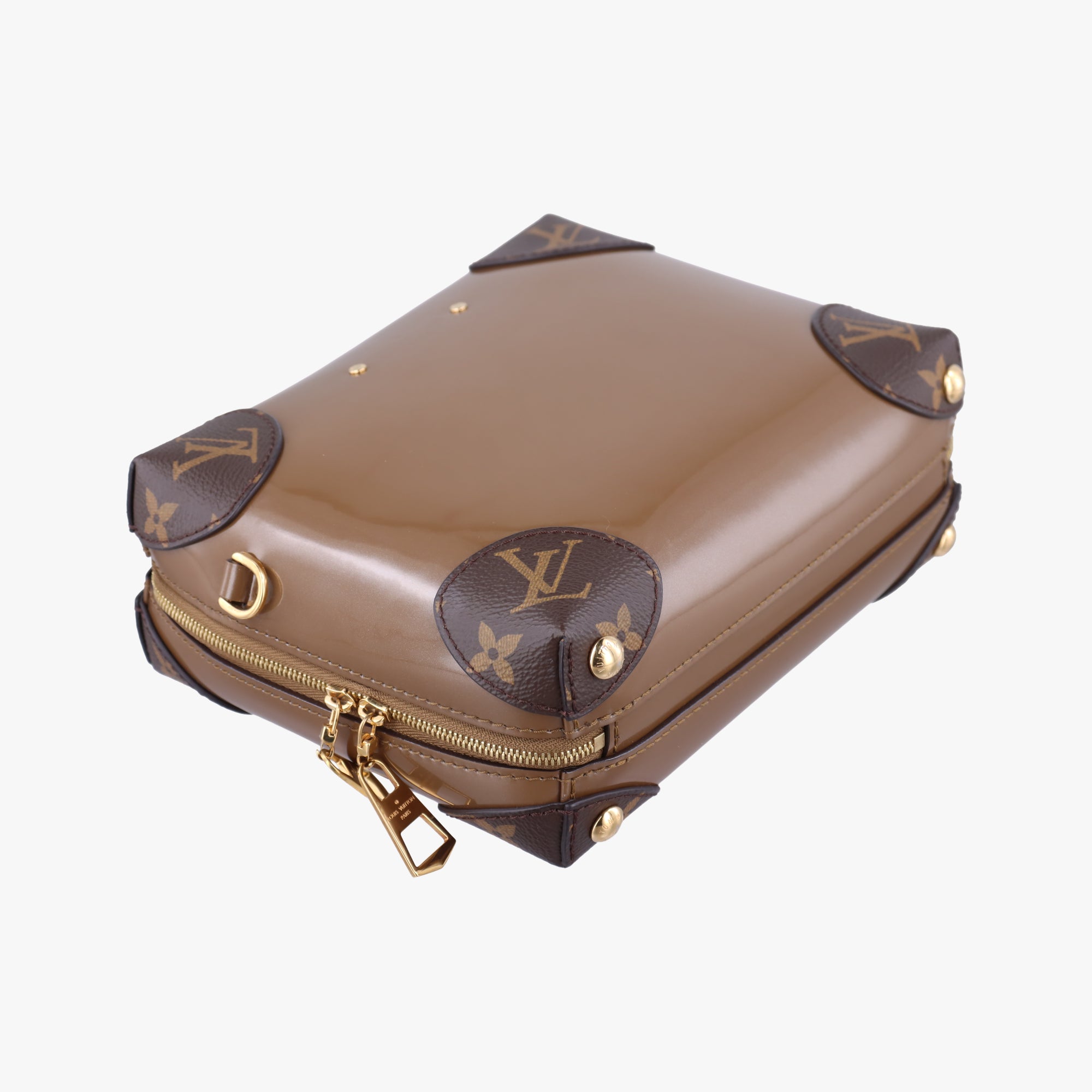 Pre-owned Louis Vuitton Miroir Venice Brown Monogram Canvas×Vernis M54390 shoulderbag | stylenewstar