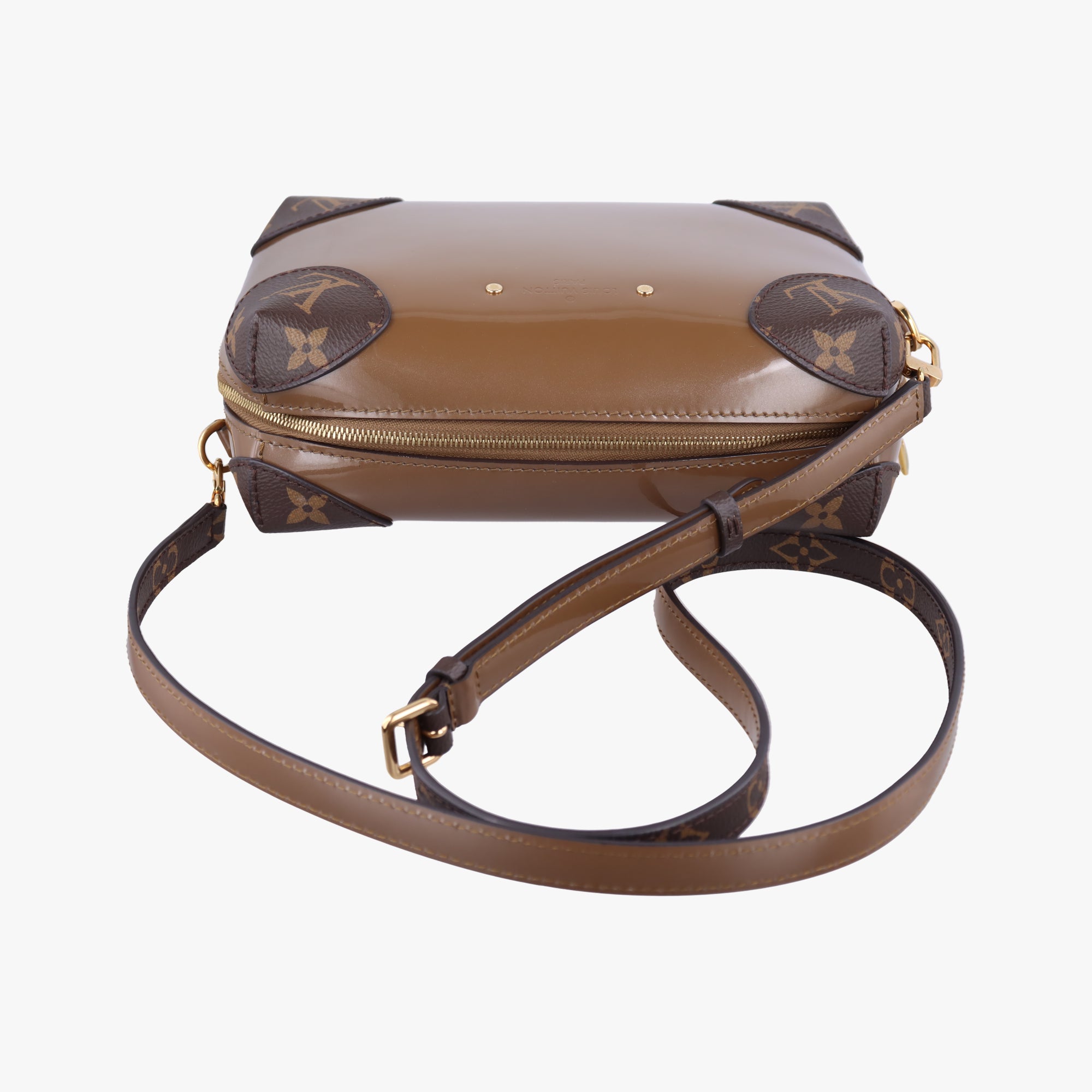 Pre-owned Louis Vuitton Miroir Venice Brown Monogram Canvas×Vernis M54390 shoulderbag | stylenewstar