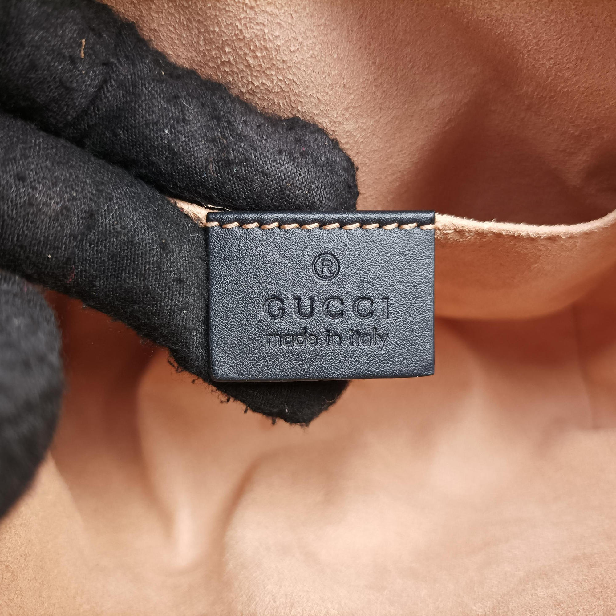 Pre-owned Gucci Ophidia Brown×black×multicolor Suede×leather 517076 bum bag/waist bag | stylenewstar