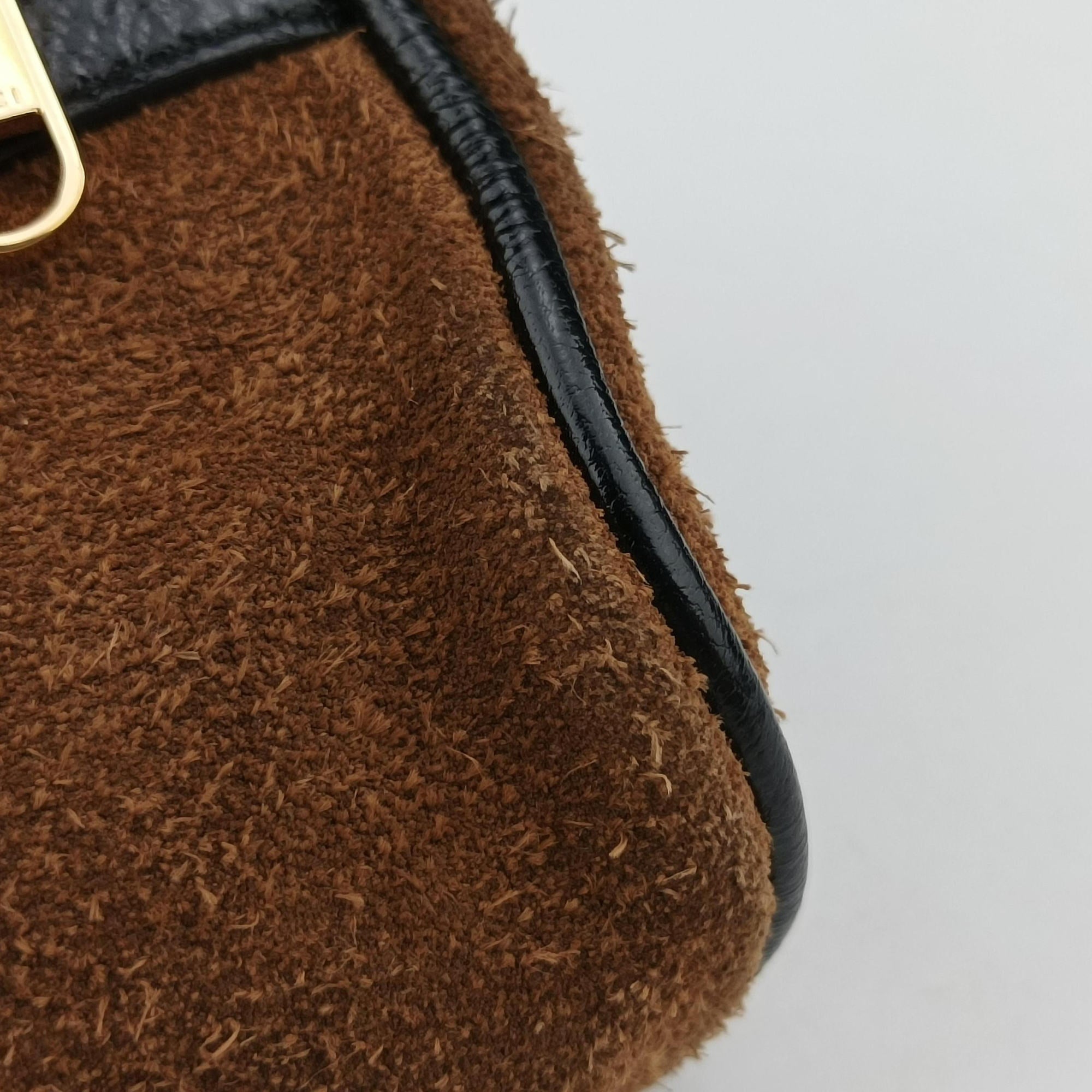 Pre-owned Gucci Ophidia Brown×black×multicolor Suede×leather 517076 bum bag/waist bag | stylenewstar