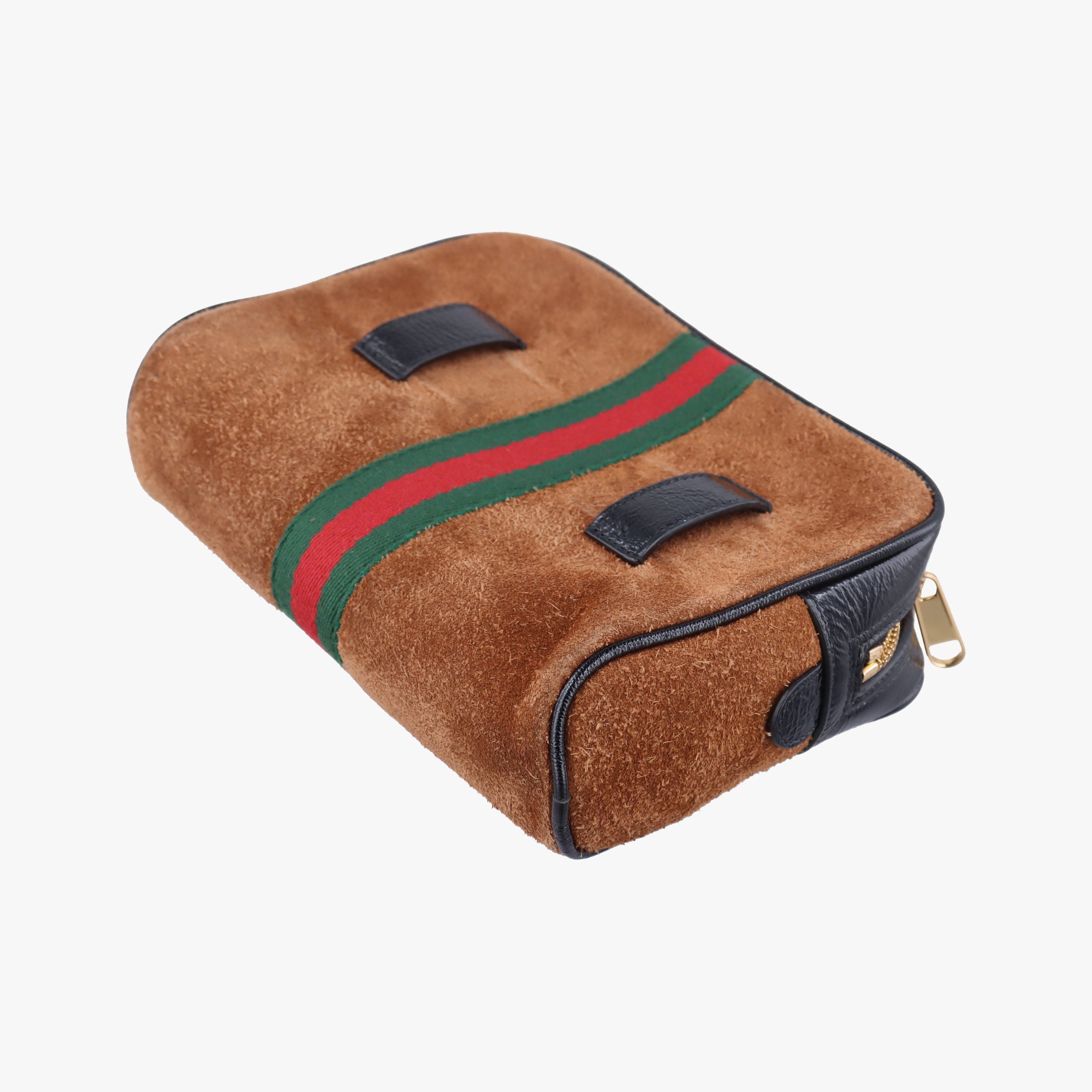 Pre-owned Gucci Ophidia Brown×black×multicolor Suede×leather 517076 bum bag/waist bag | stylenewstar