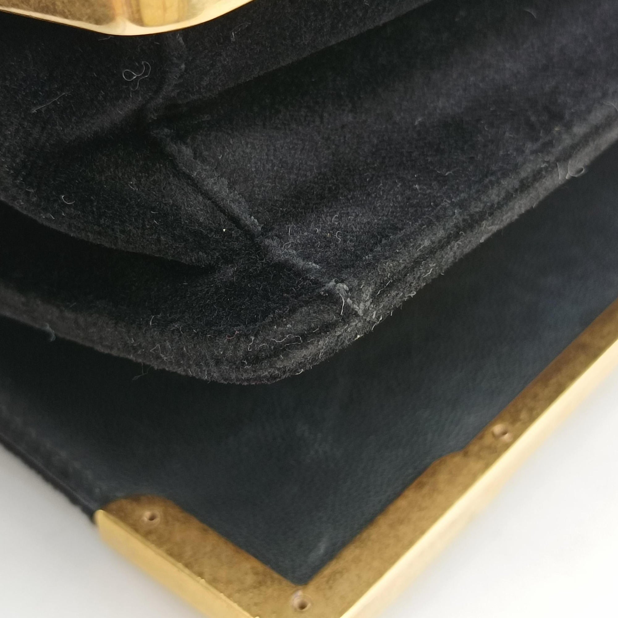 Pre-owned Prada City Astrology Cahier Black velvet×leather  shoulderbag | stylenewstar