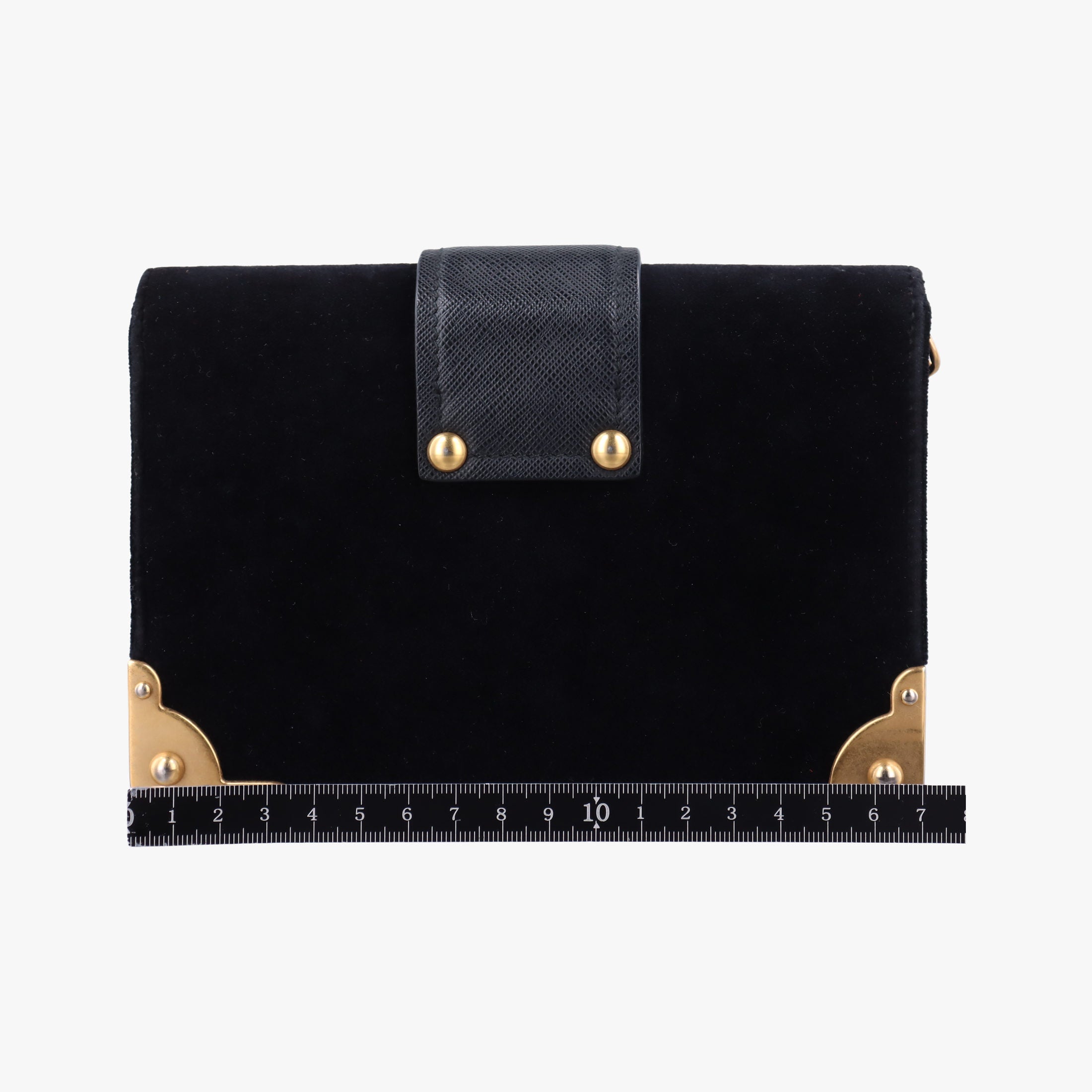 Pre-owned Prada City Astrology Cahier Black velvet×leather  shoulderbag | stylenewstar