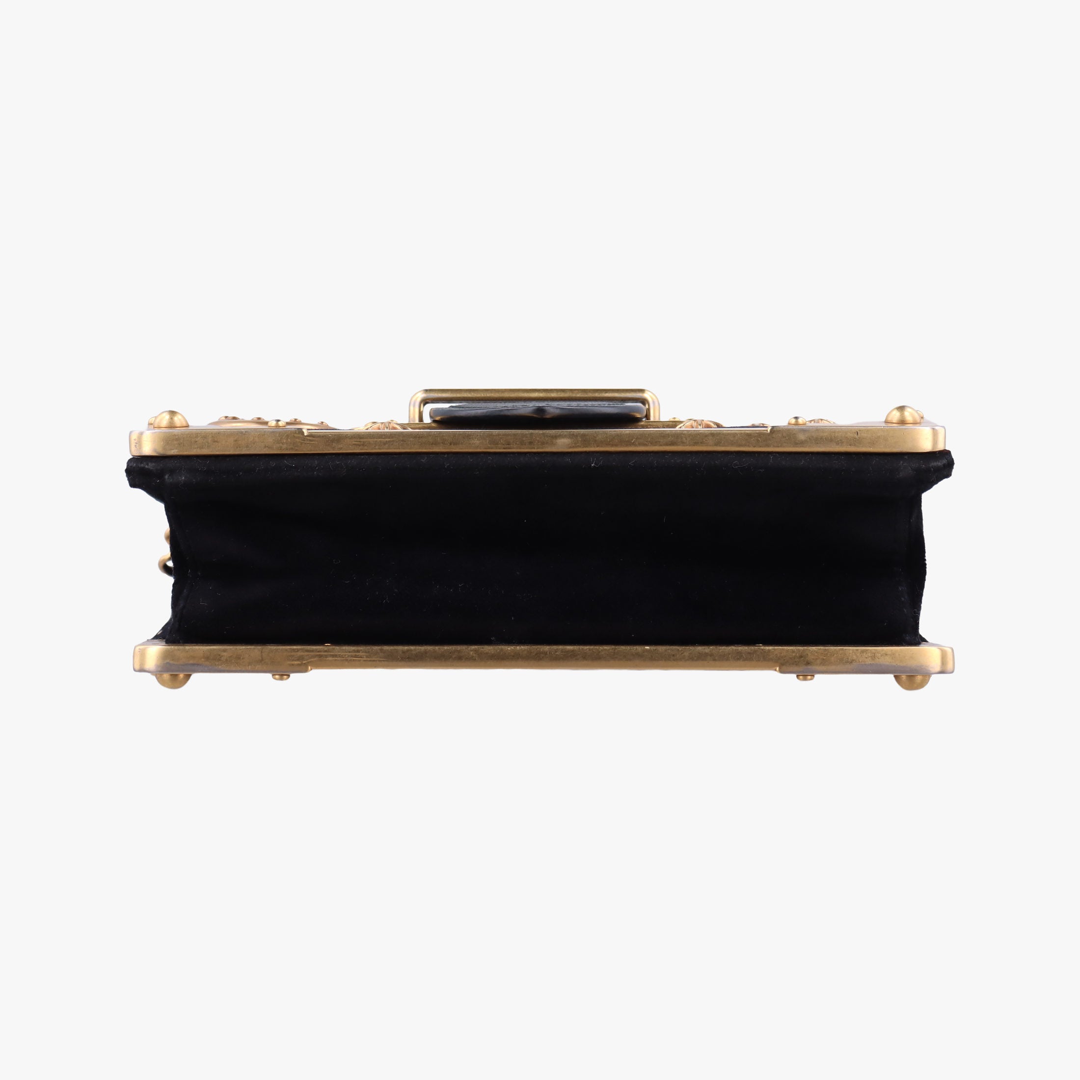 Pre-owned Prada City Astrology Cahier Black velvet×leather  shoulderbag | stylenewstar