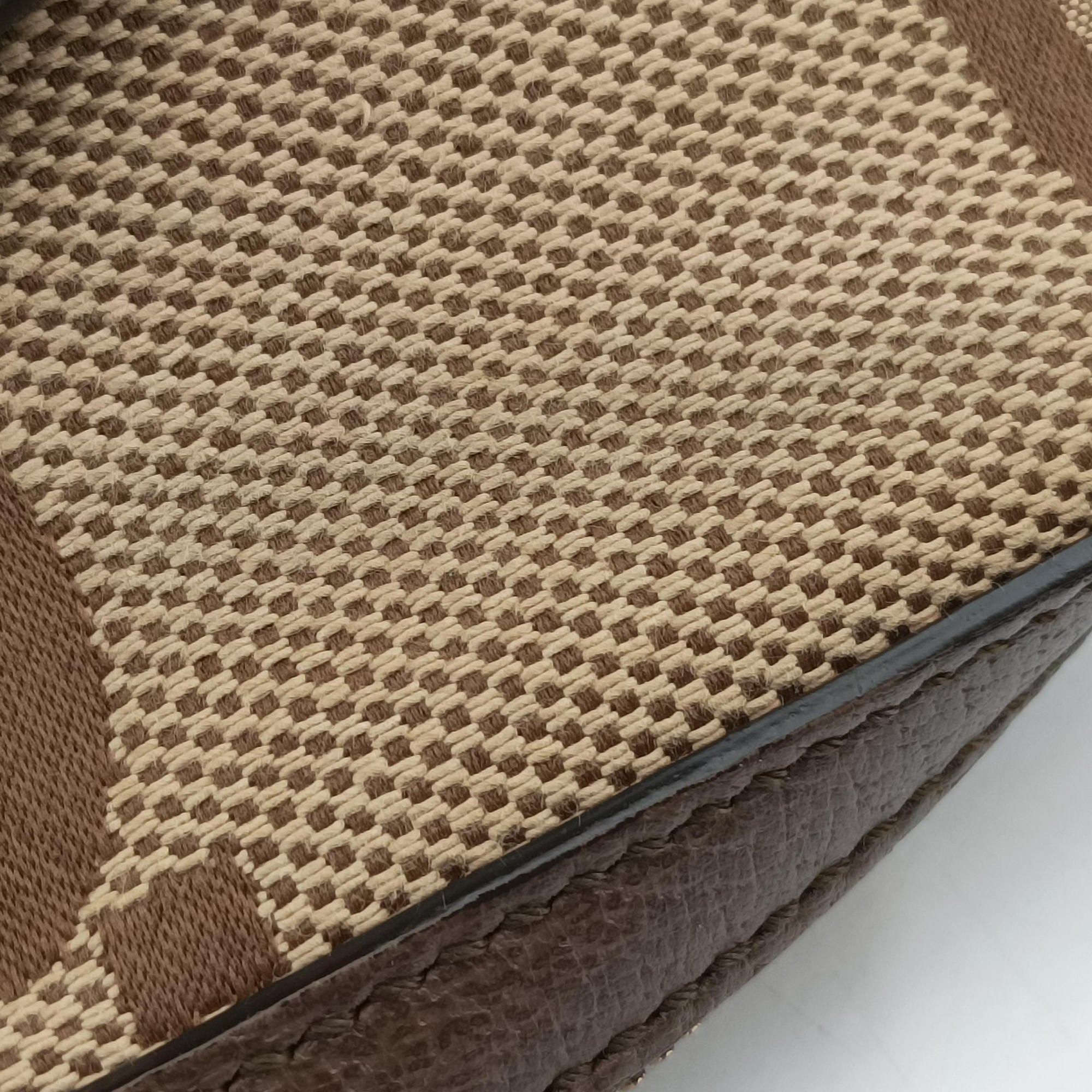 Pre-owned Gucci Jumbo GG Messenger brown canvas×leather 675891 shoulderbag | stylenewstar