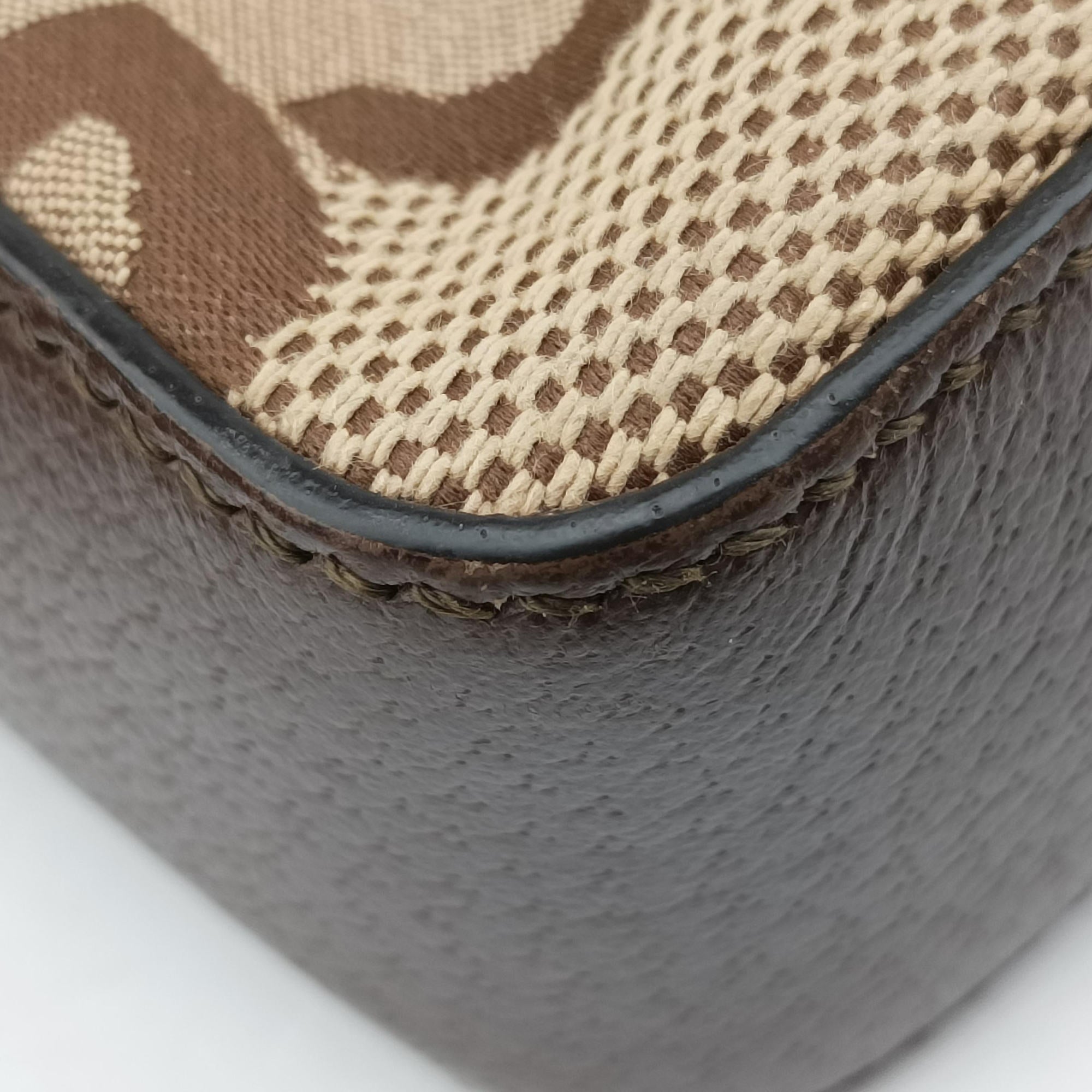 Pre-owned Gucci Jumbo GG Messenger brown canvas×leather 675891 shoulderbag | stylenewstar