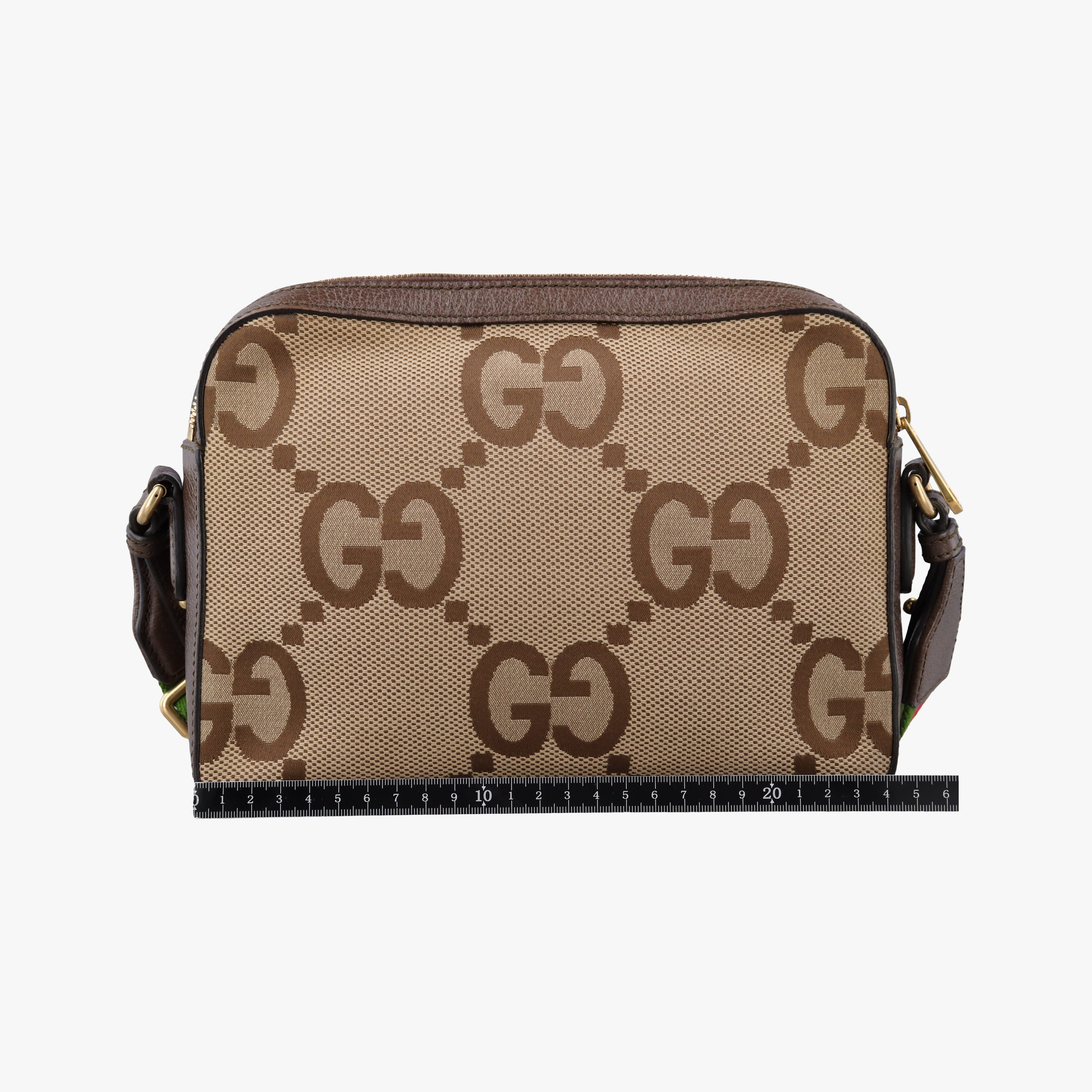 Pre-owned Gucci Jumbo GG Messenger brown canvas×leather 675891 shoulderbag | stylenewstar