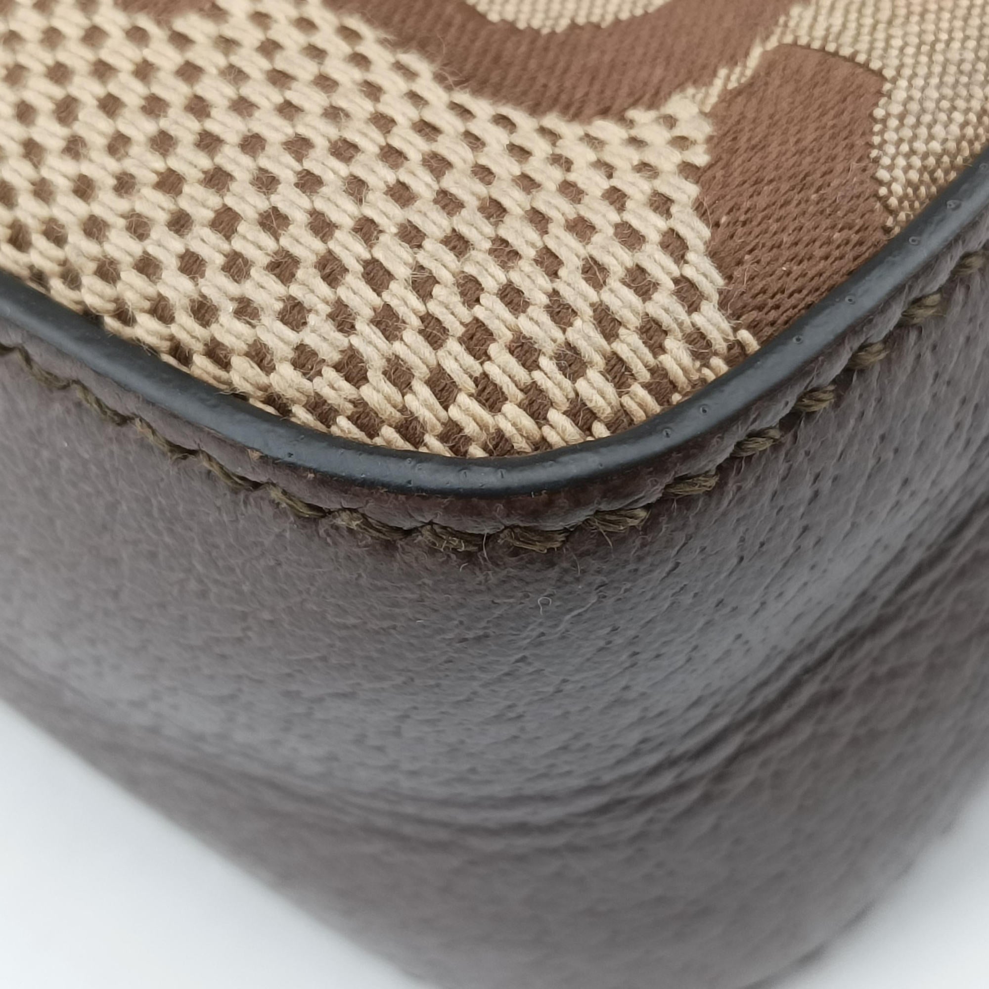 Pre-owned Gucci Jumbo GG Messenger brown canvas×leather 675891 shoulderbag | stylenewstar