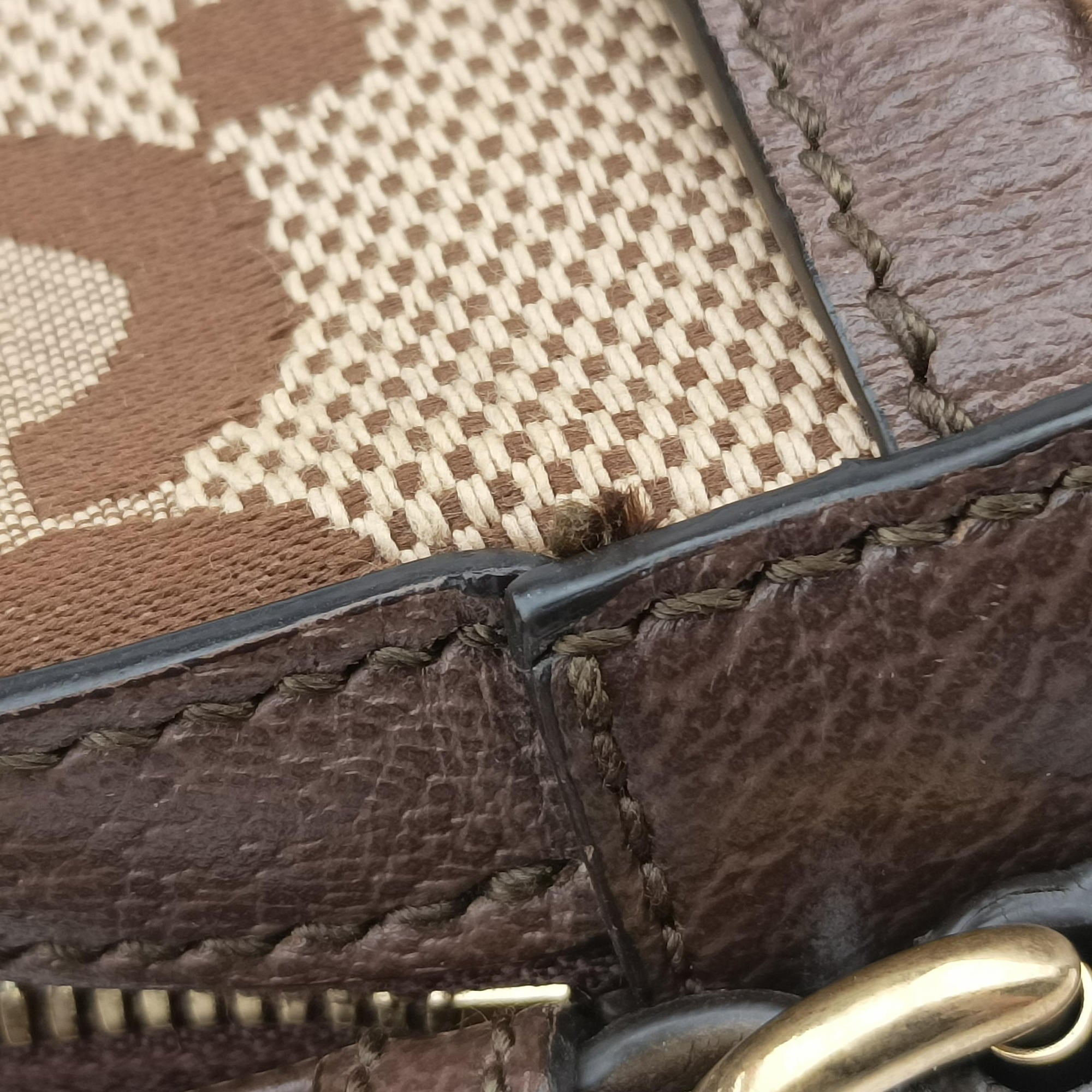 Pre-owned Gucci Jumbo GG Messenger brown canvas×leather 675891 shoulderbag | stylenewstar