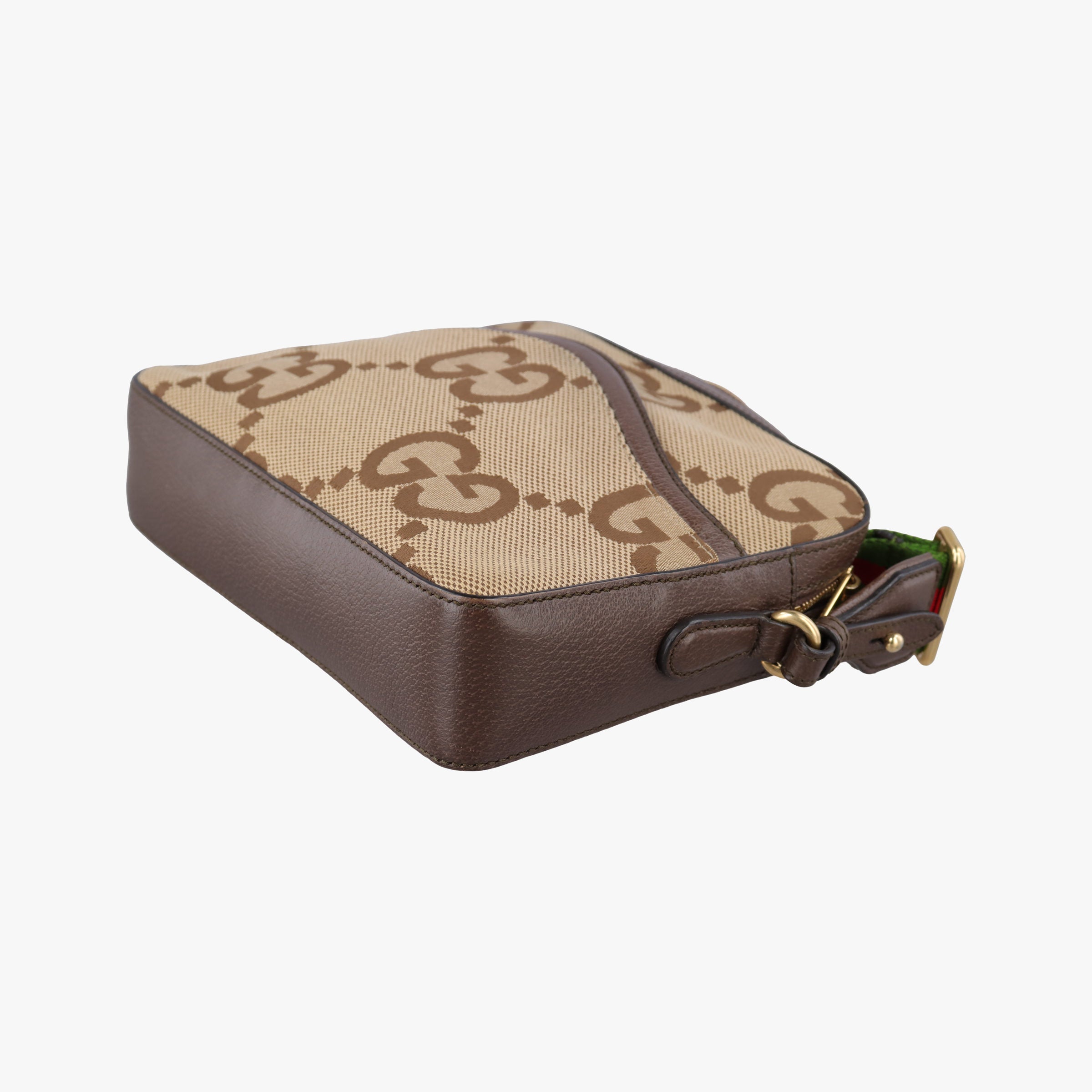 Pre-owned Gucci Jumbo GG Messenger brown canvas×leather 675891 shoulderbag | stylenewstar