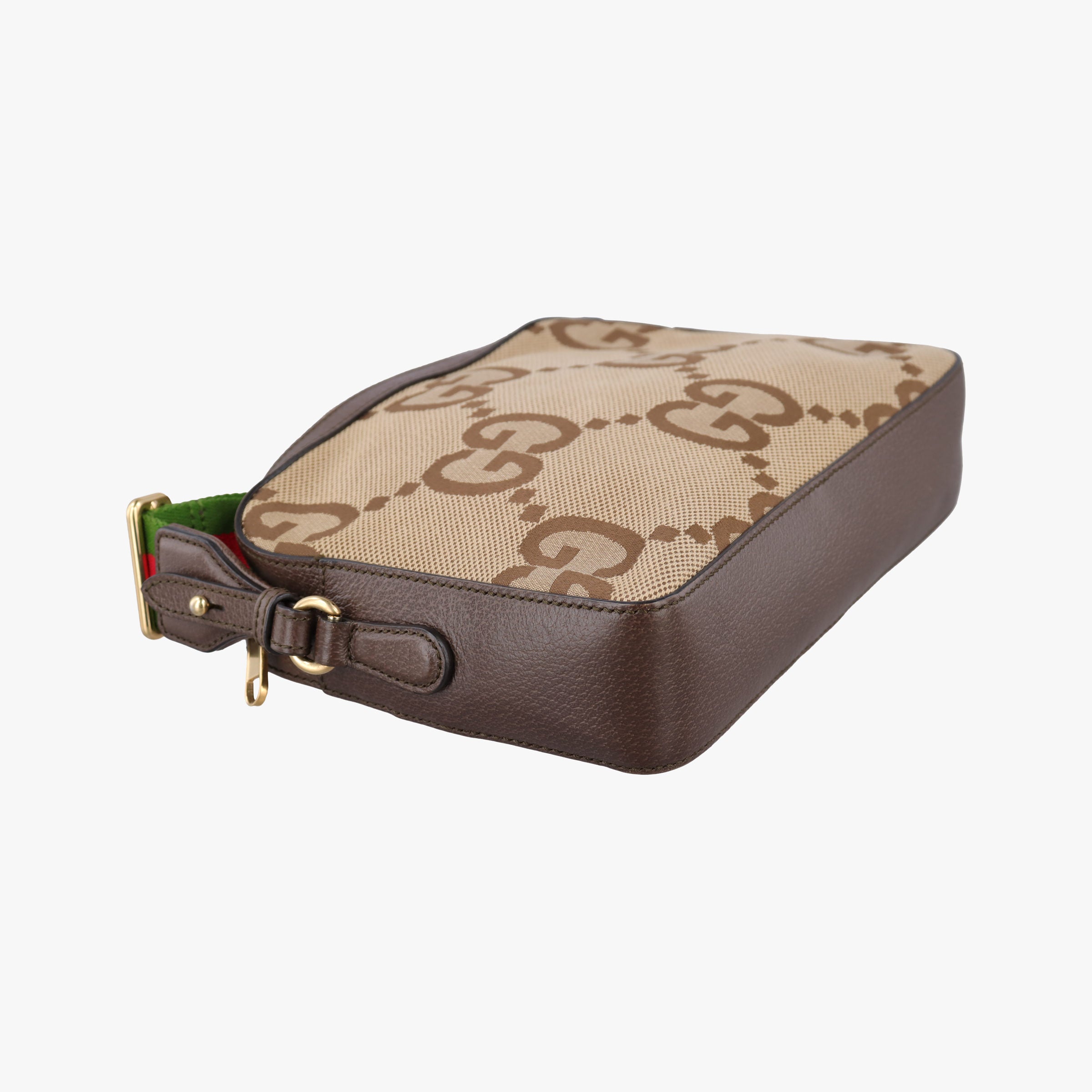 Pre-owned Gucci Jumbo GG Messenger brown canvas×leather 675891 shoulderbag | stylenewstar