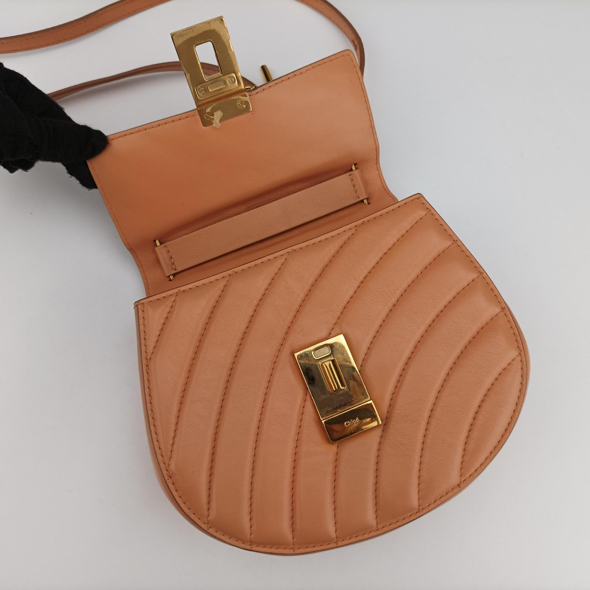 Vintage Chloe DREW orange Leather  shoulderbag | stylenewstar