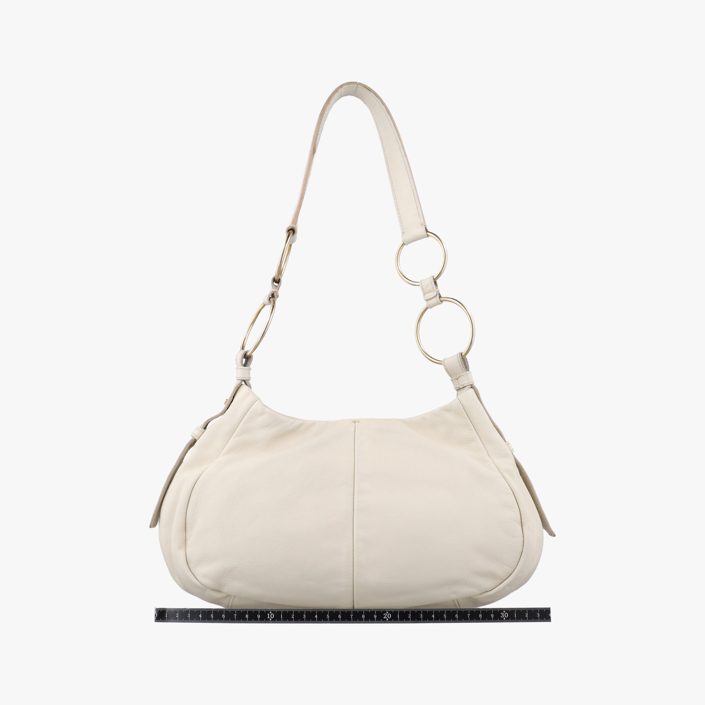 Pre-owned Yves Saint Laurent Saharienne White Leather 139259 shoulderbag | stylenewstar